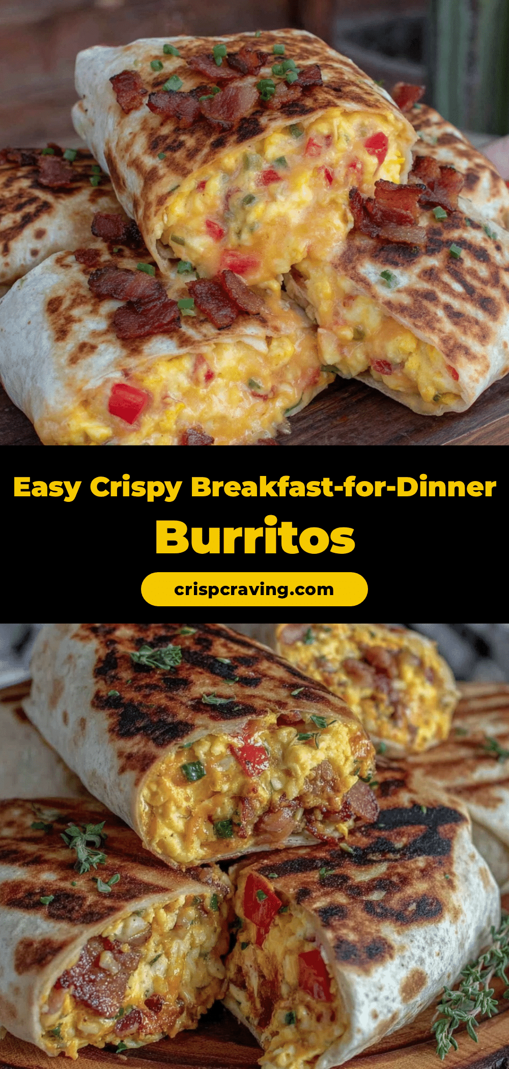 crispy breakfast-for-dinner grilled burritos recipe