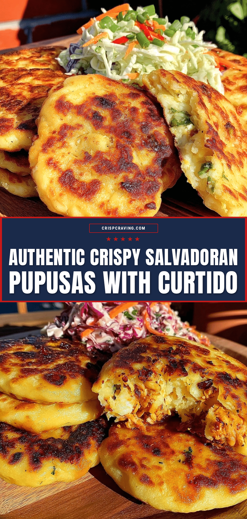 crispy homemade Salvadoran pupusas recipe