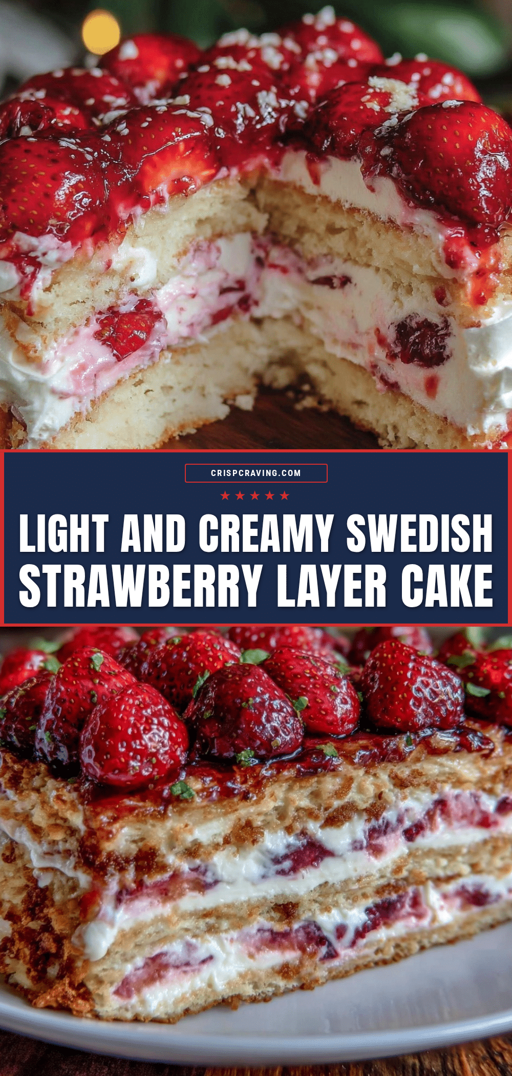 Light Swedish Midsommar Jordgubbstårta Strawberry Layer Cake recipe