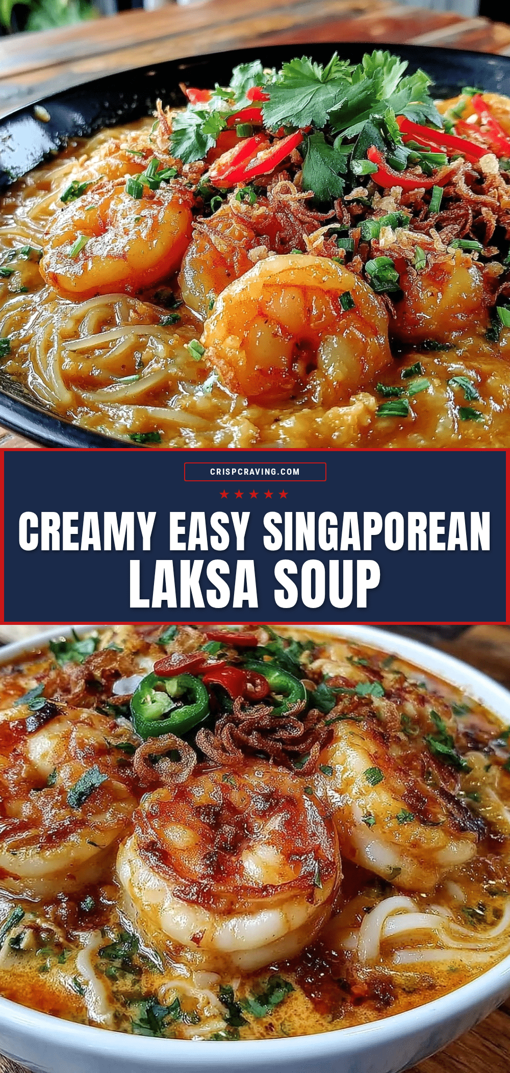 Singaporean laksa noodle soup recipe