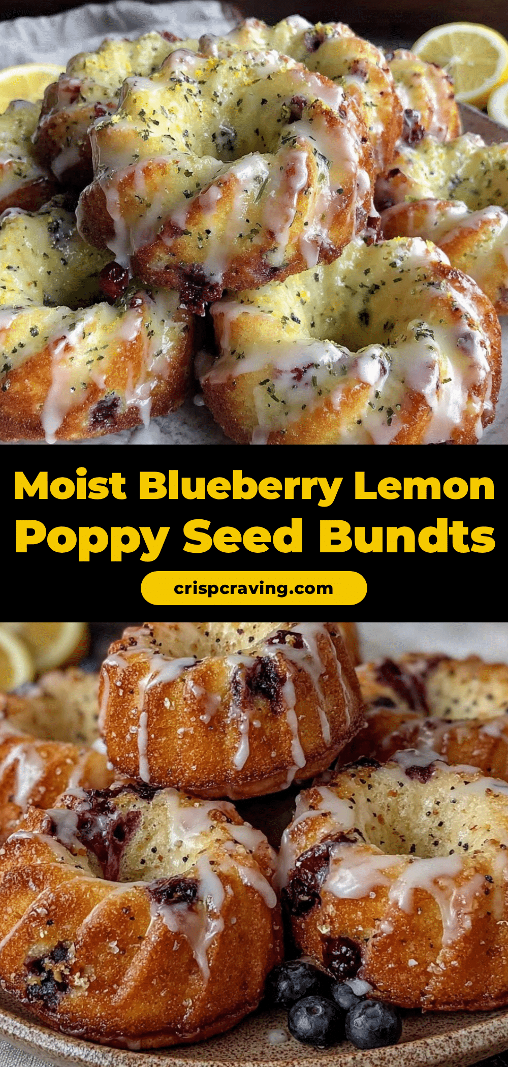 blueberry lemon poppy seed mini bundt cakes recipe