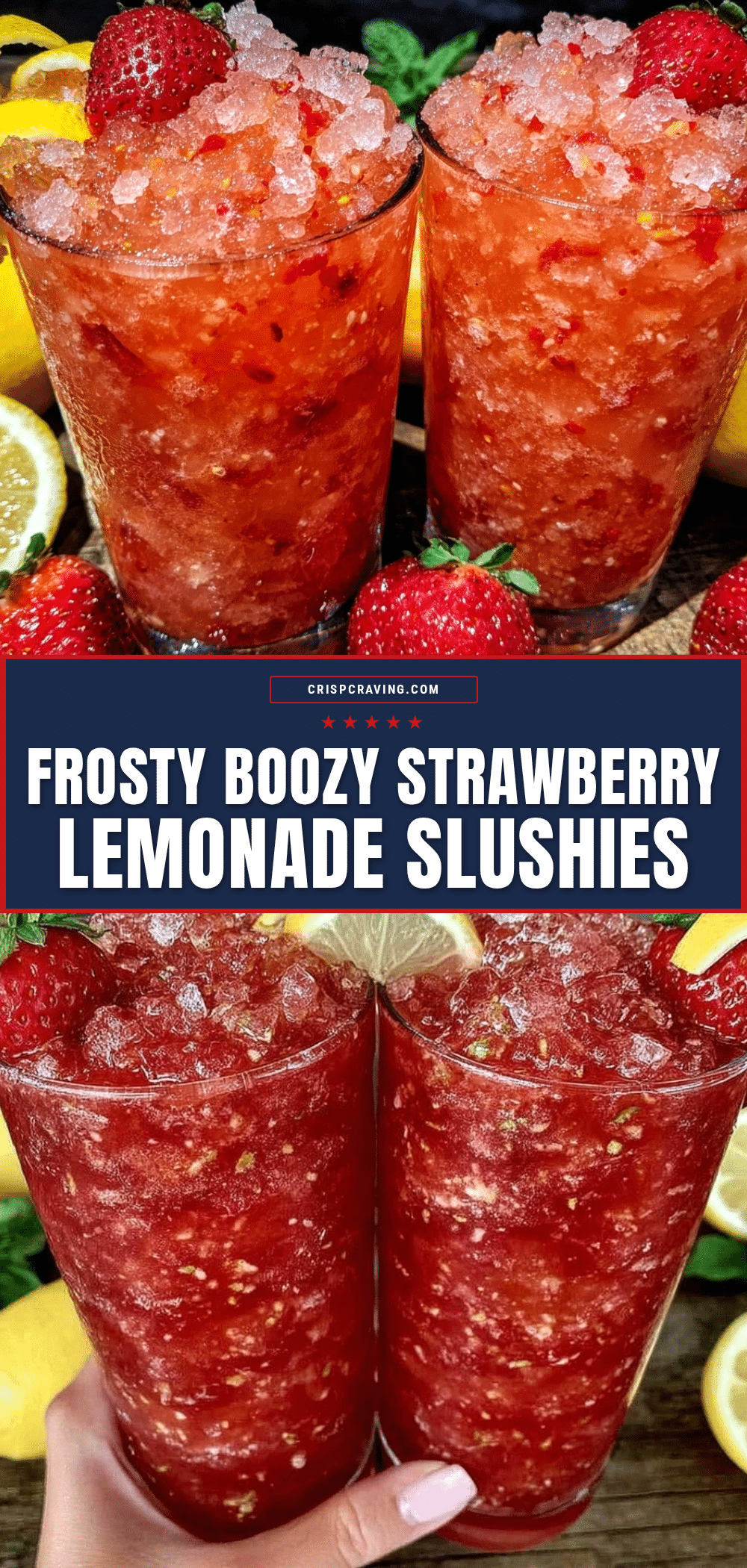 boozy strawberry lemonade slushies recipe