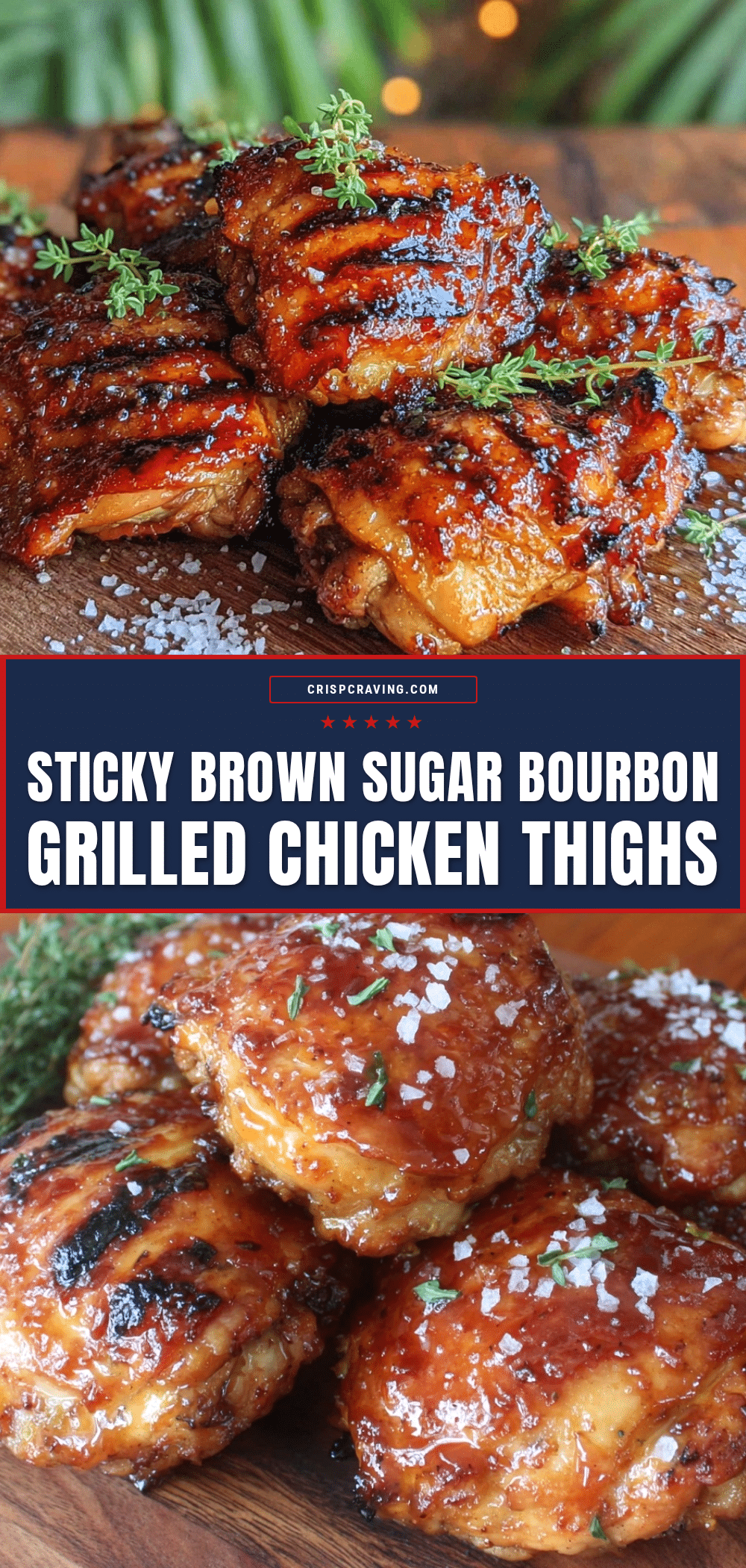 brown sugar bourbon grilled chicken thighs recipe