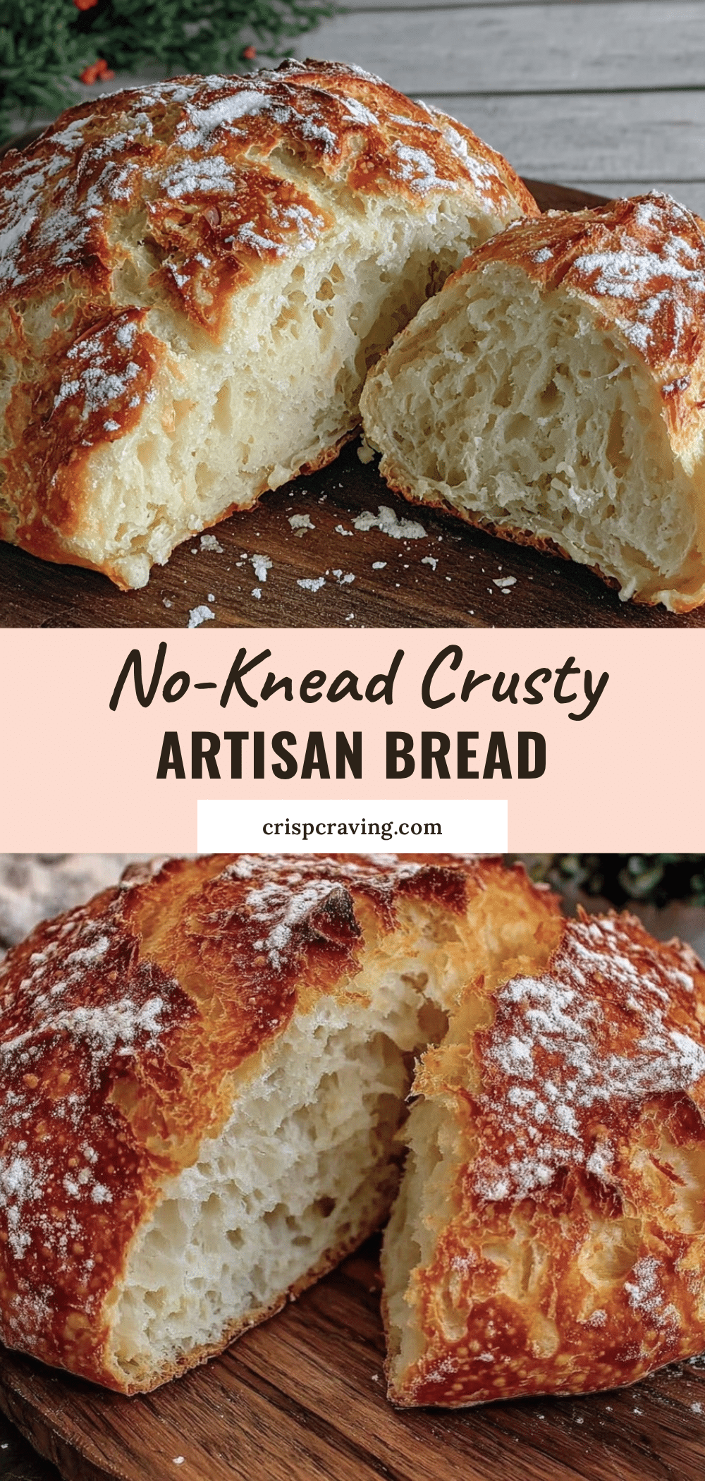 crispy no-knead artisan bread recipe