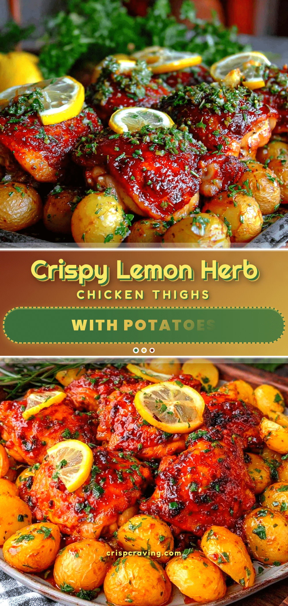 crispy sheet pan lemon herb chicken thighs recipe