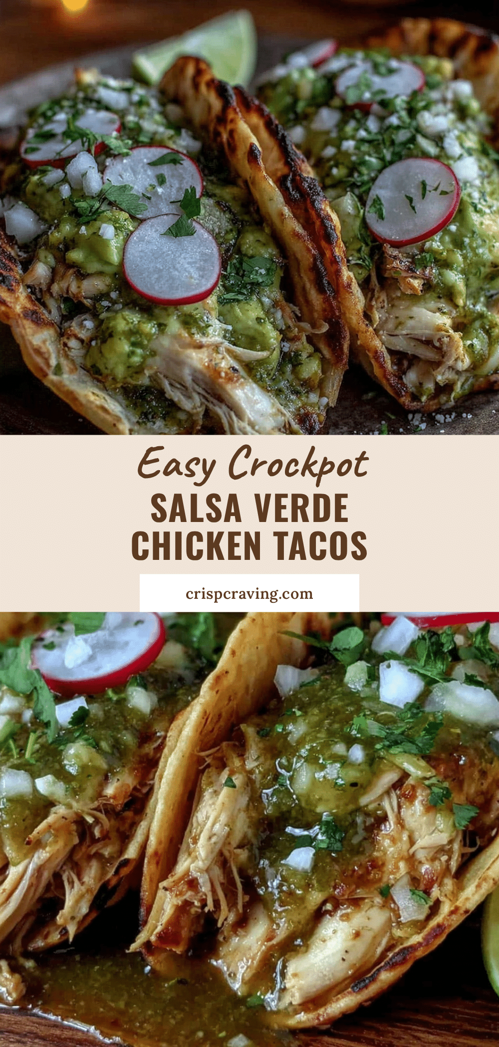 crockpot salsa verde chicken tacos recipe