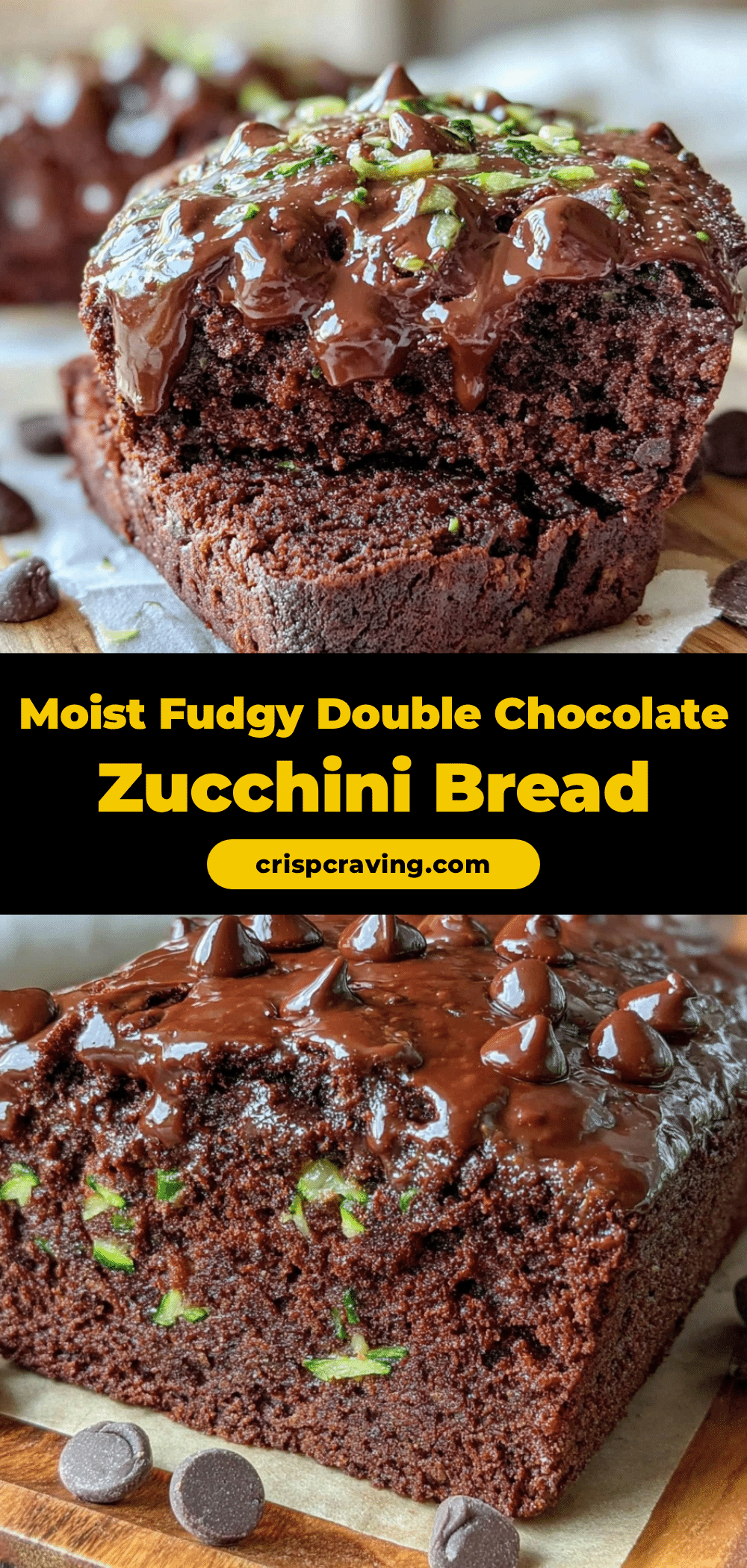 double chocolate chip zucchini bread recipe