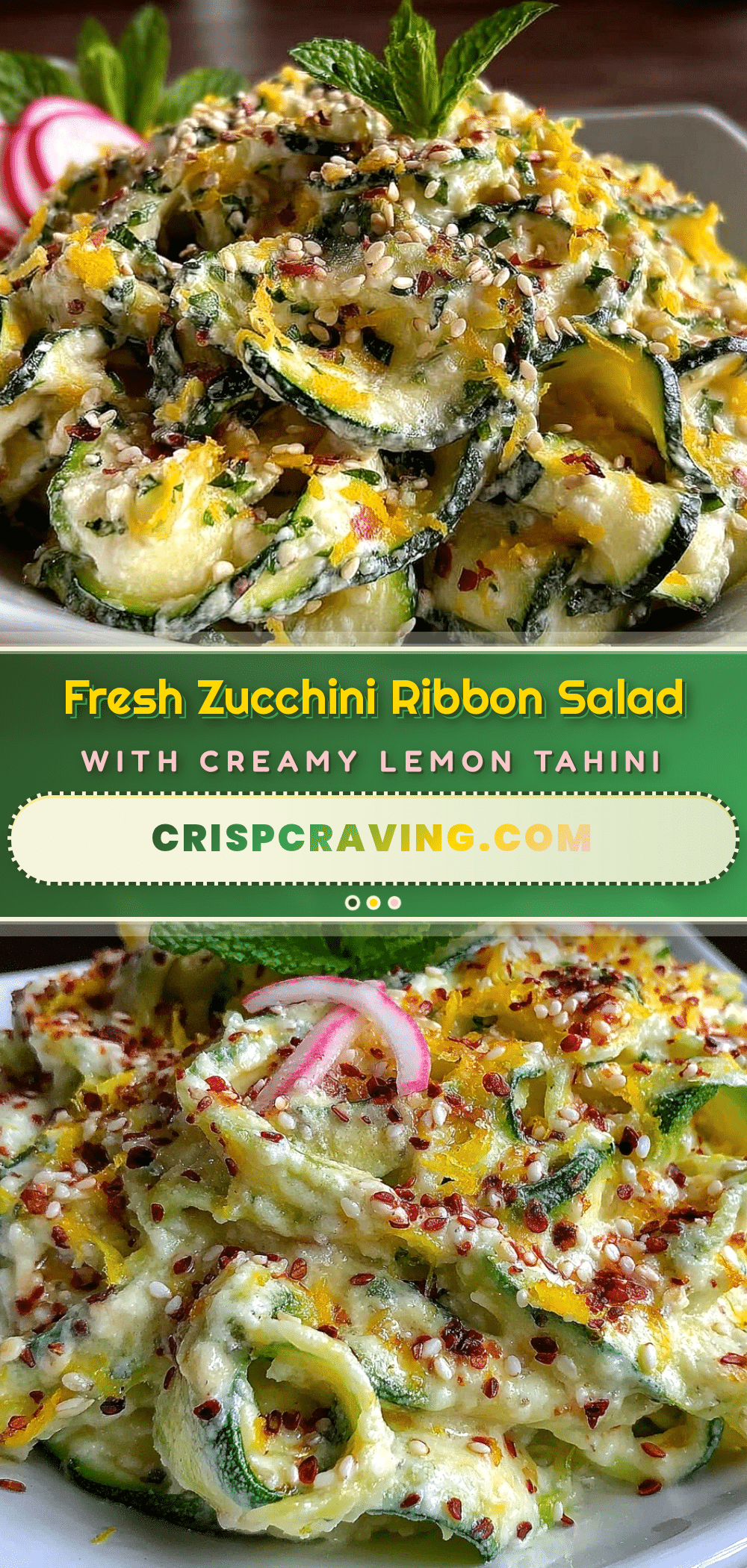 fresh zucchini ribbon salad recipe