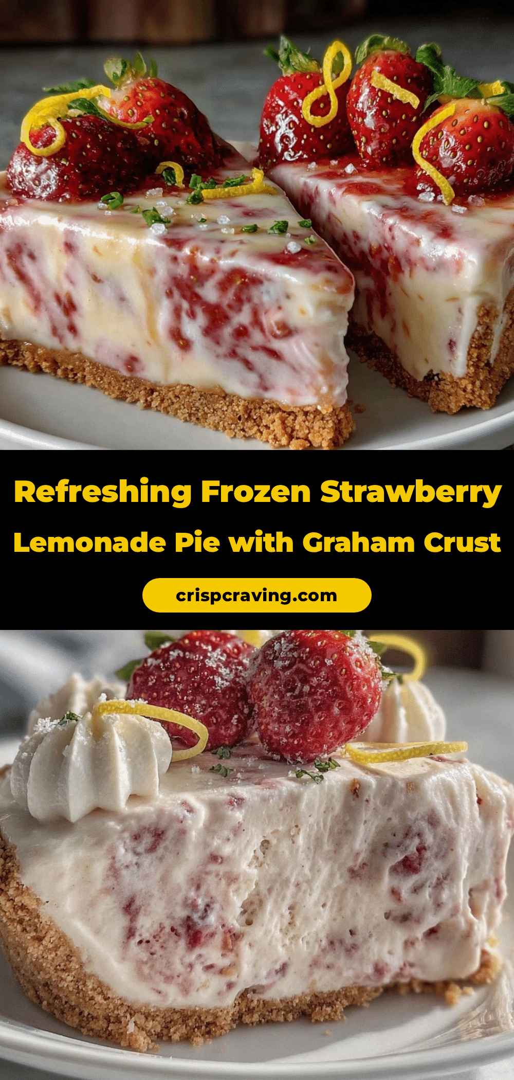 frozen strawberry lemonade pie recipe
