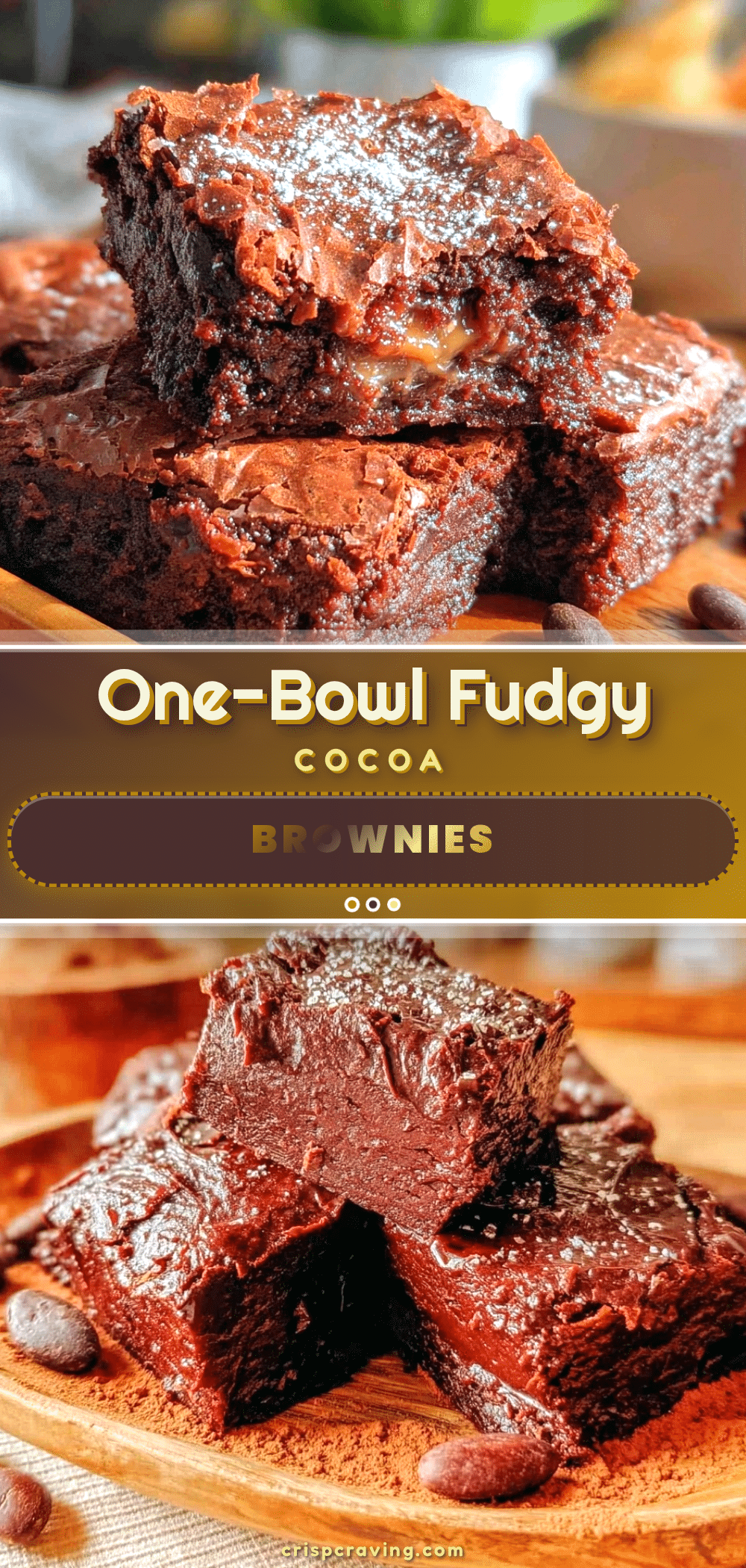 fudgy one-bowl cocoa brownies recipe
