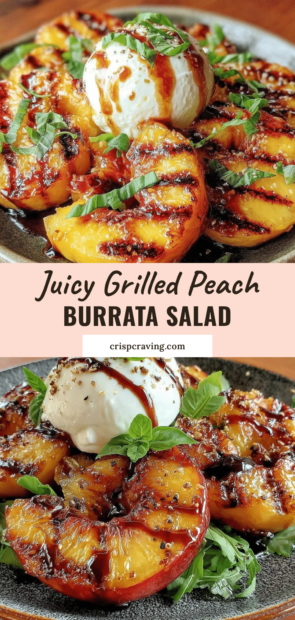 grilled peach and burrata salad recipe