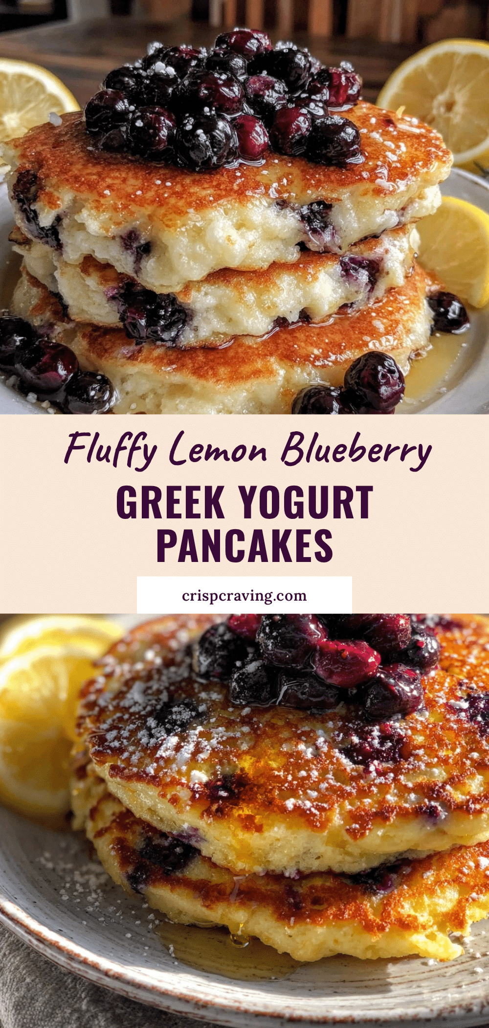 lemon blueberry greek yogurt pancakes recipe