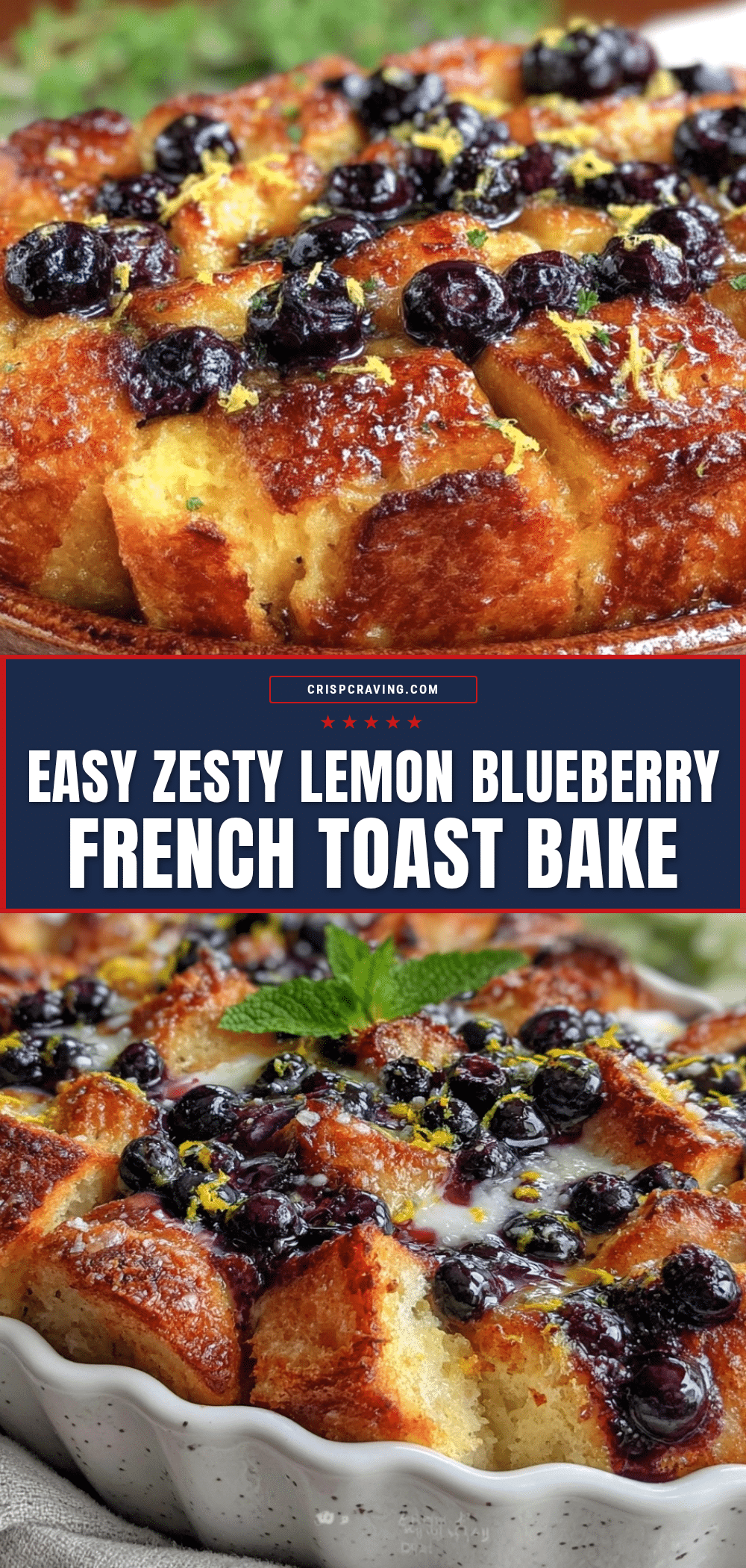 lemon blueberry sourdough french toast bake recipe