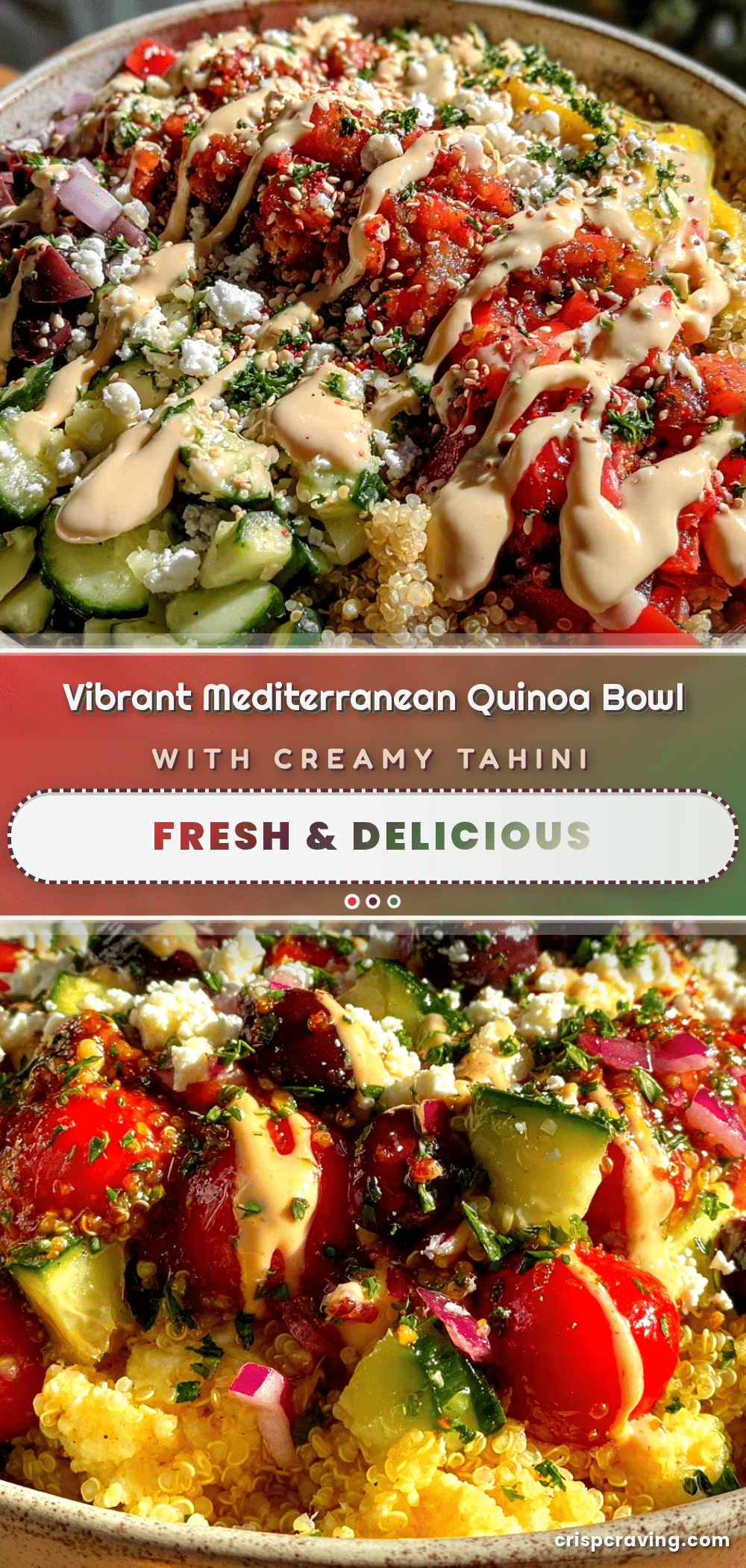 Mediterranean quinoa bowl recipe