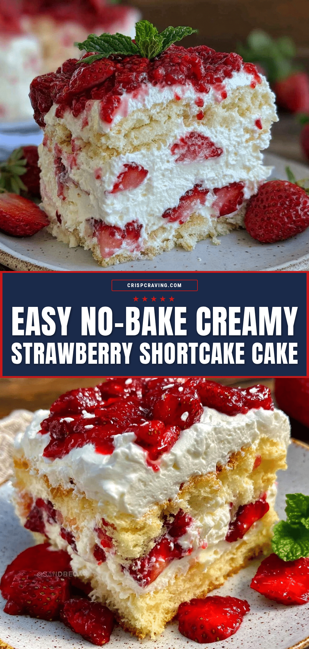 no bake strawberry shortcake icebox cake recipe