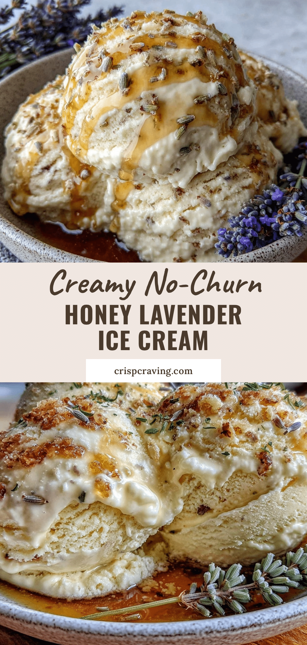 no-churn honey lavender ice cream recipe