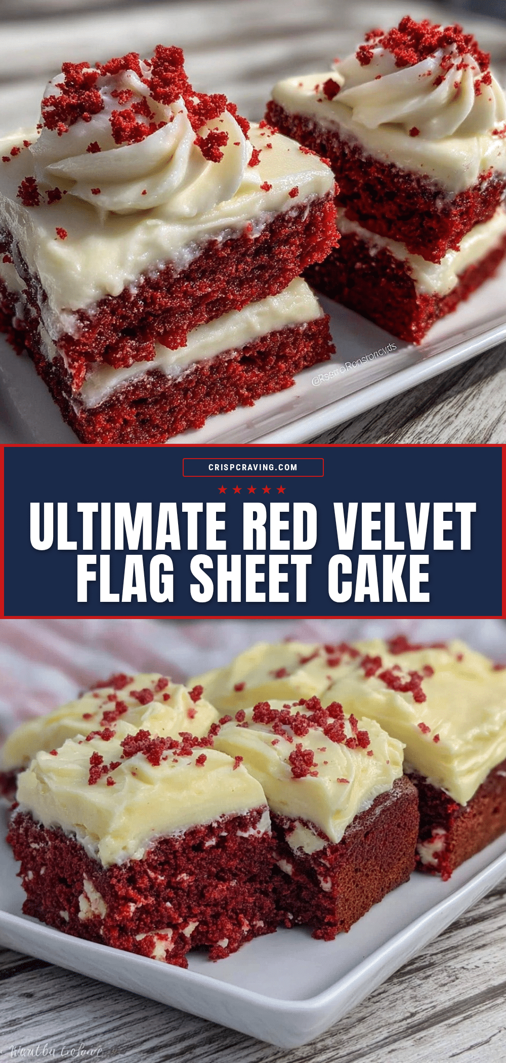 Perfect Red Velvet Flag Sheet Cake recipe