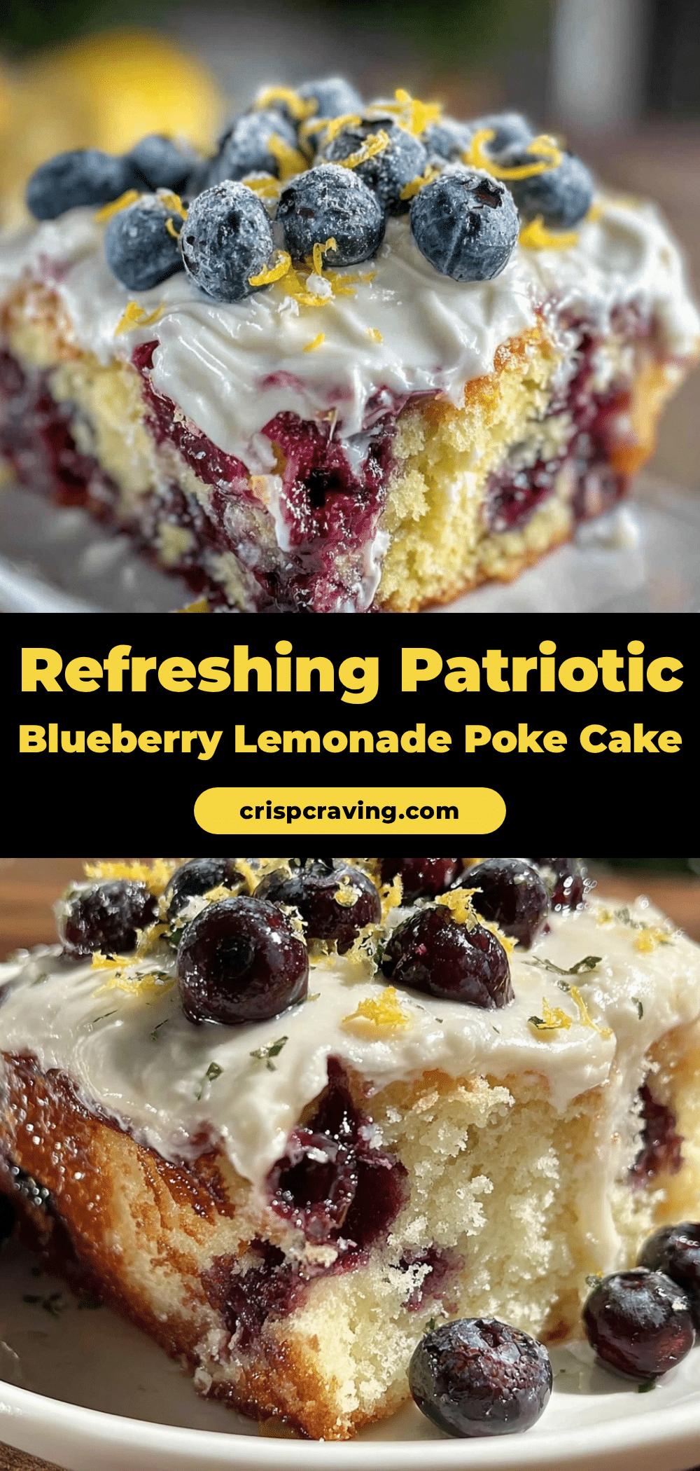 blueberry lemonade poke cake recipe