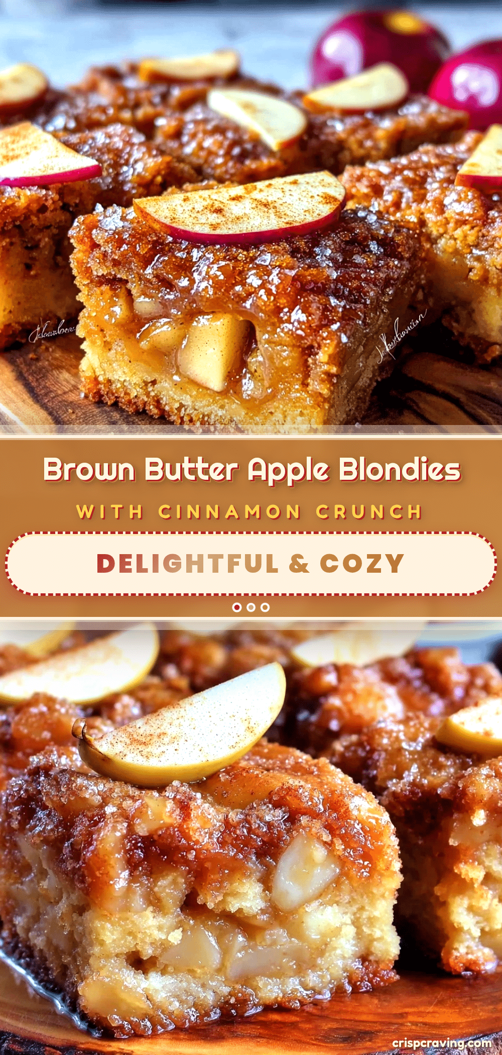 brown butter apple blondies recipe