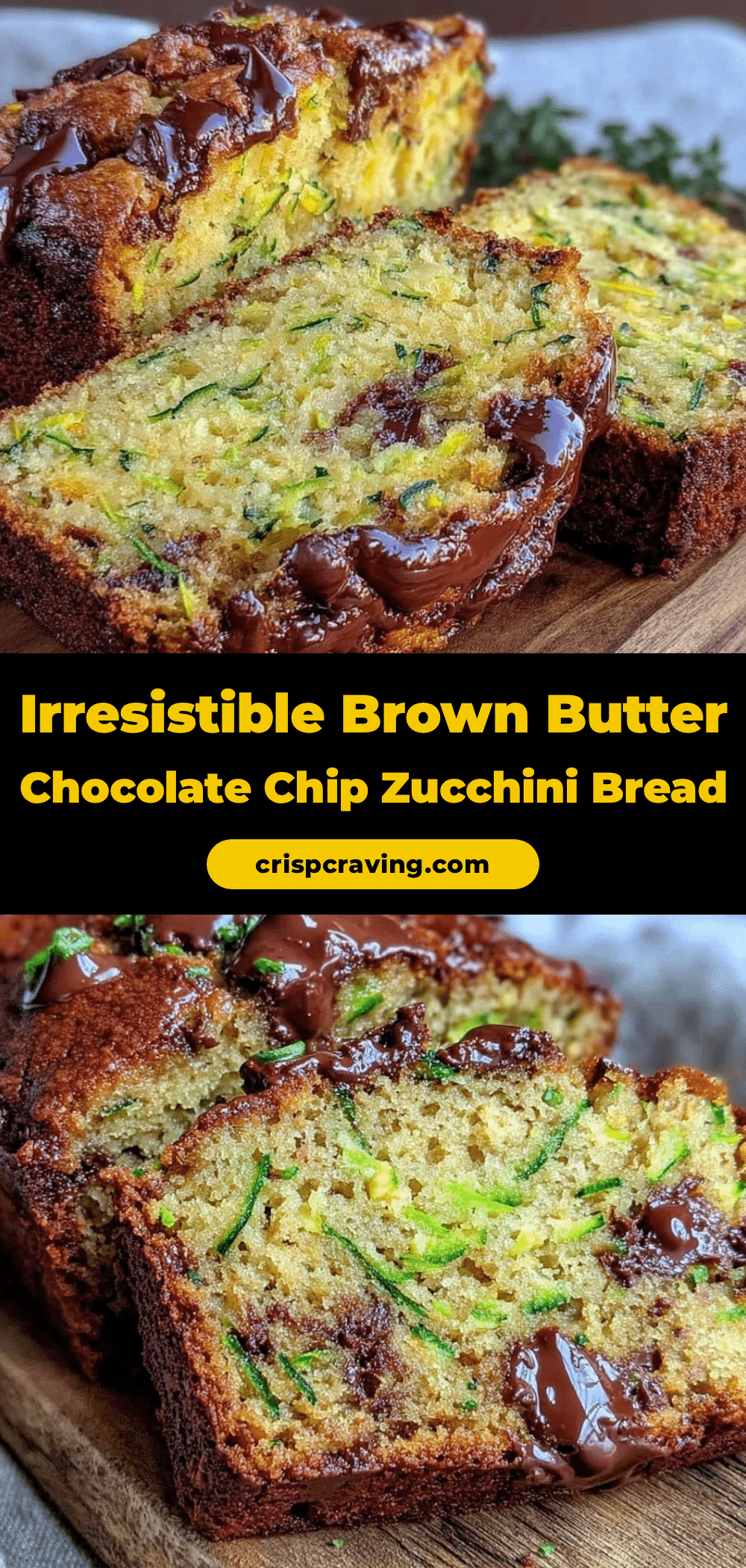 brown butter chocolate chip zucchini bread recipe