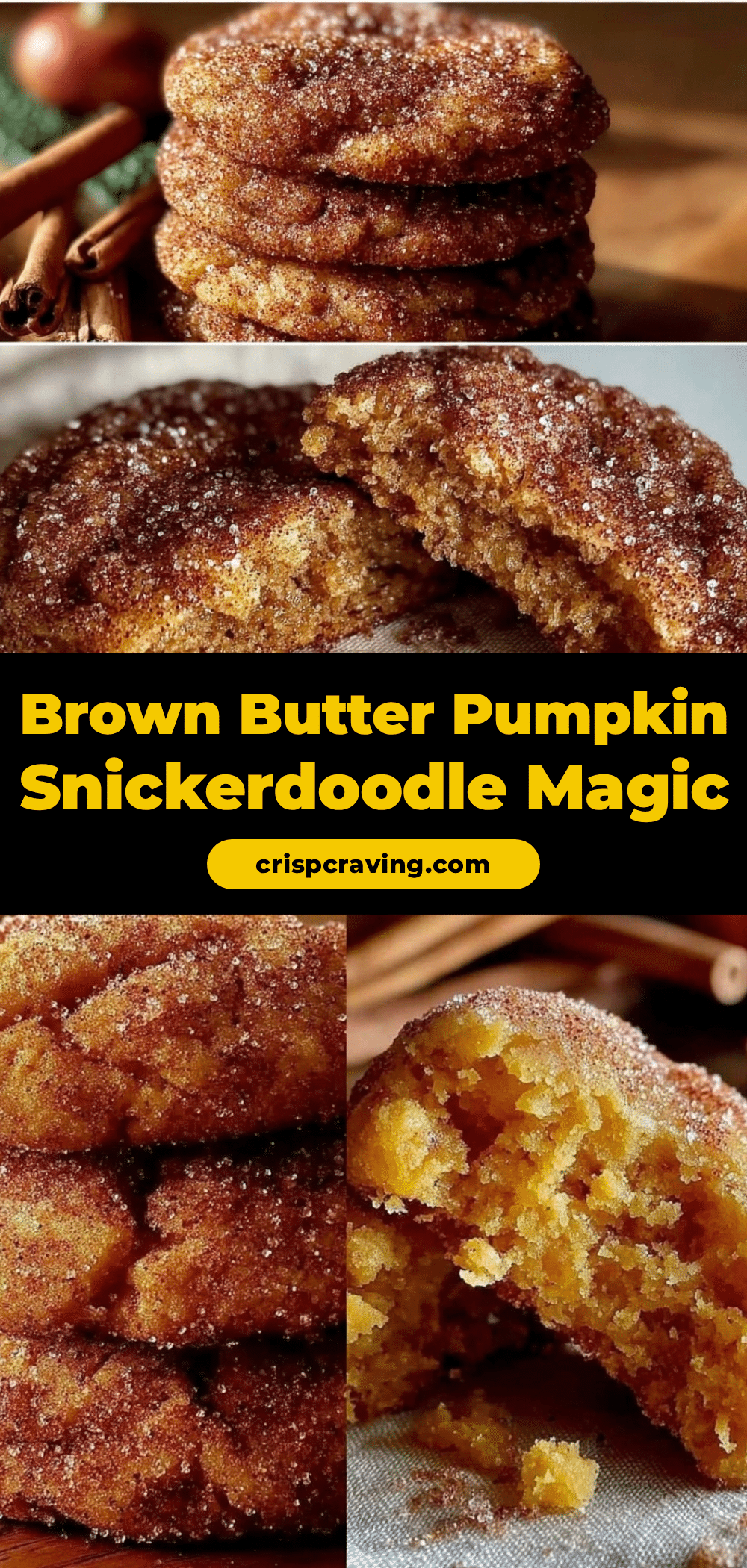 brown butter pumpkin snickerdoodle cookies recipe