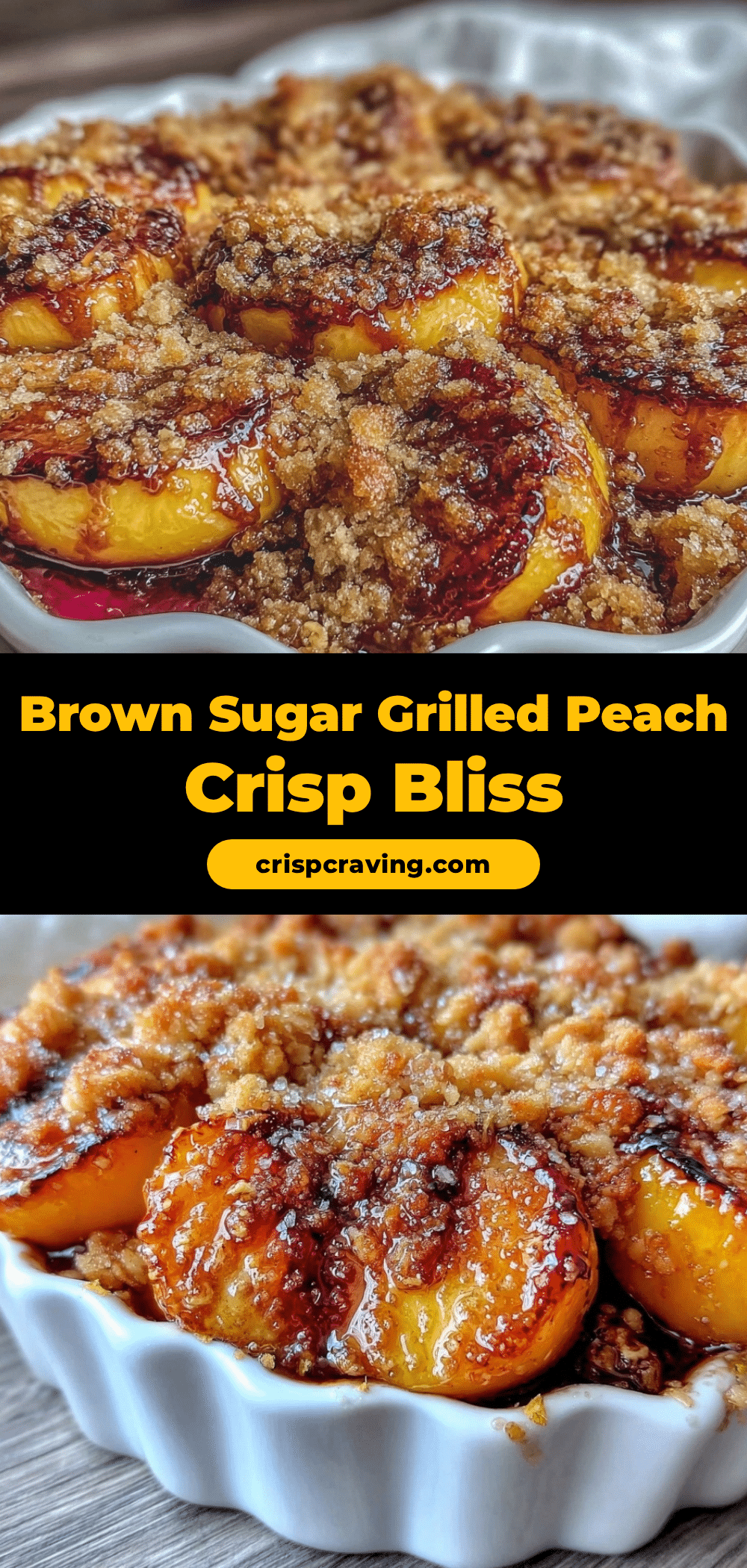 brown sugar grilled peach crisp recipe