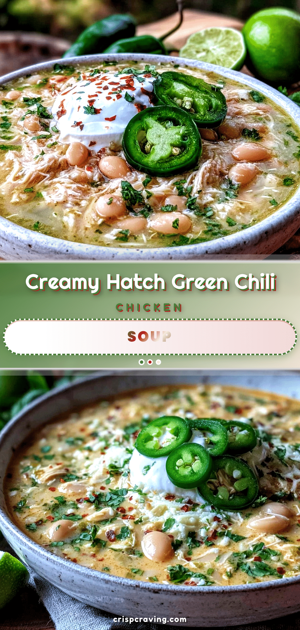 creamy hatch green chili chicken soup recipe