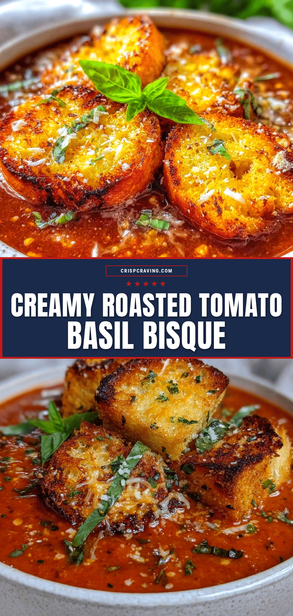 creamy roasted tomato basil bisque recipe