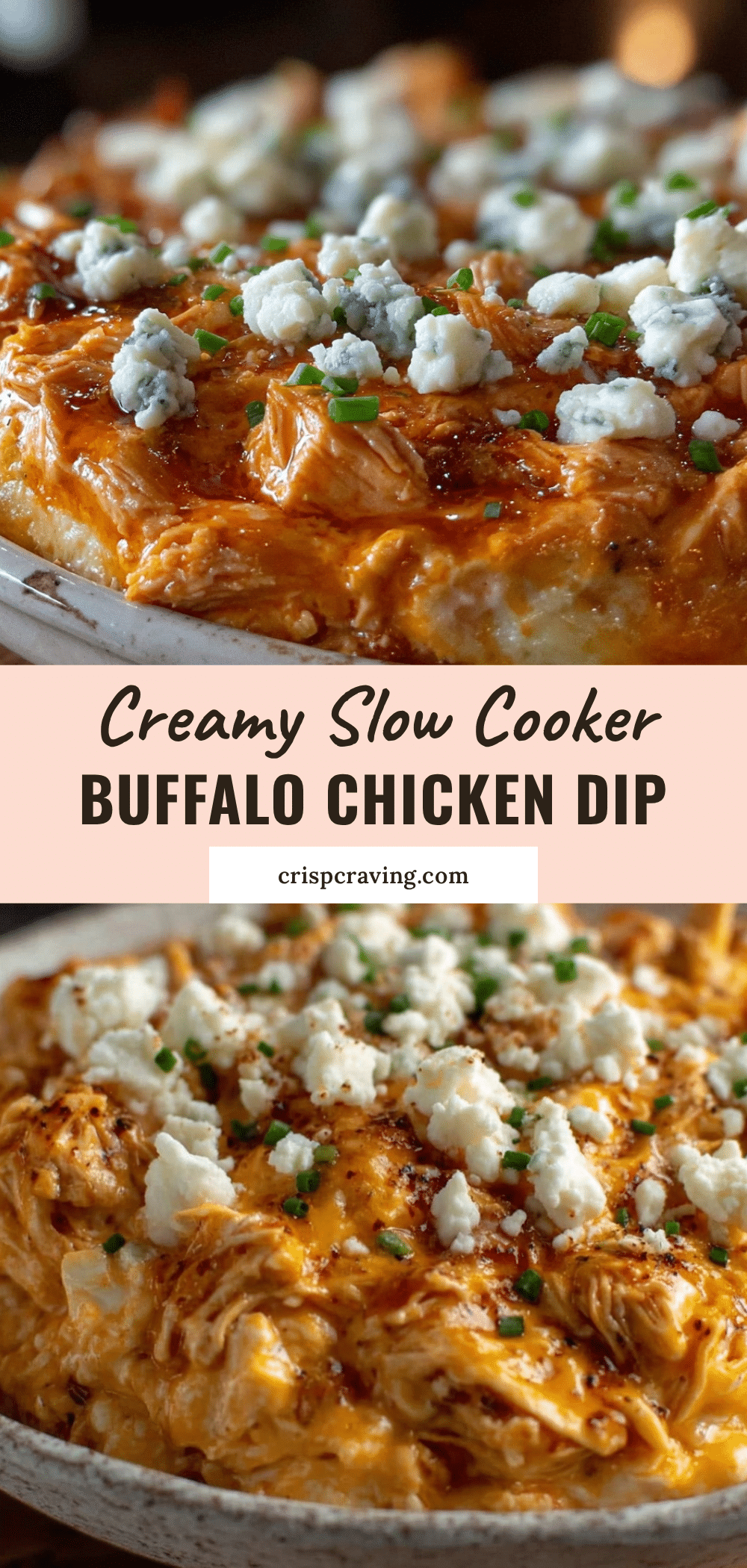 creamy slow cooker buffalo chicken dip recipe