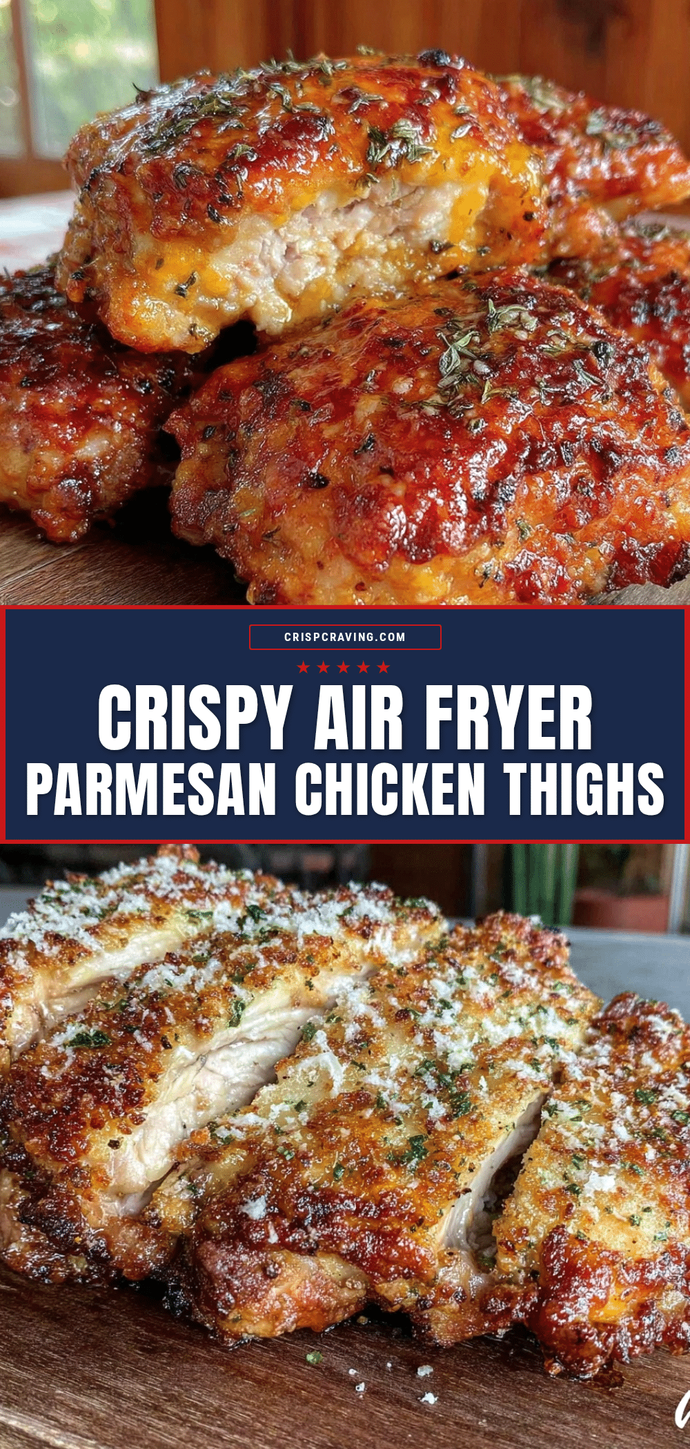 crispy air fryer parmesan chicken thighs recipe