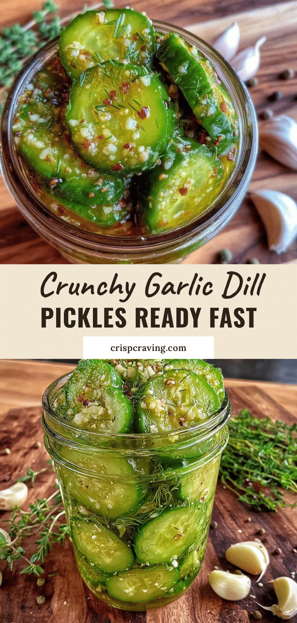 crispy garlic dill refrigerator pickles recipe