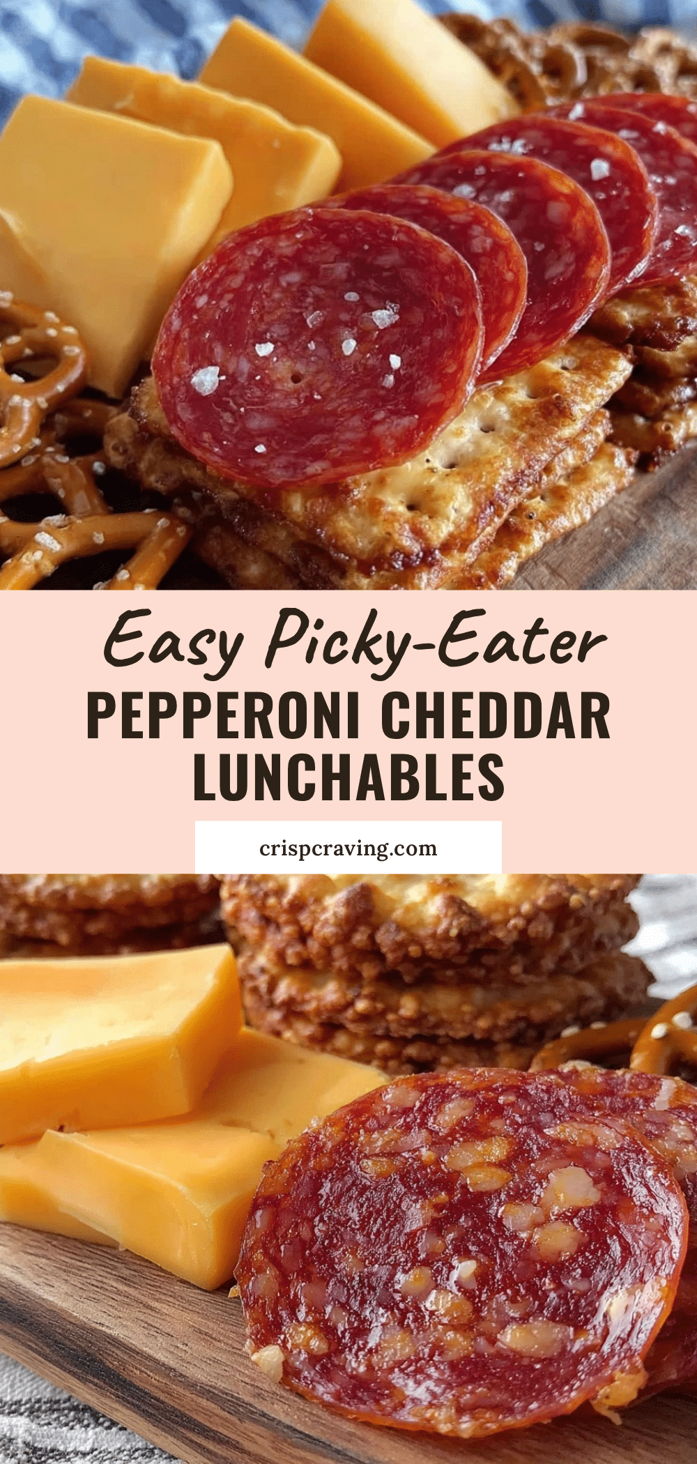DIY Lunchables with pepperoni and cheddar recipe