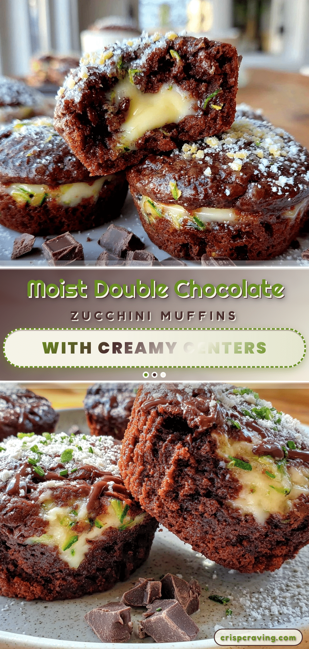 double chocolate zucchini muffins recipe