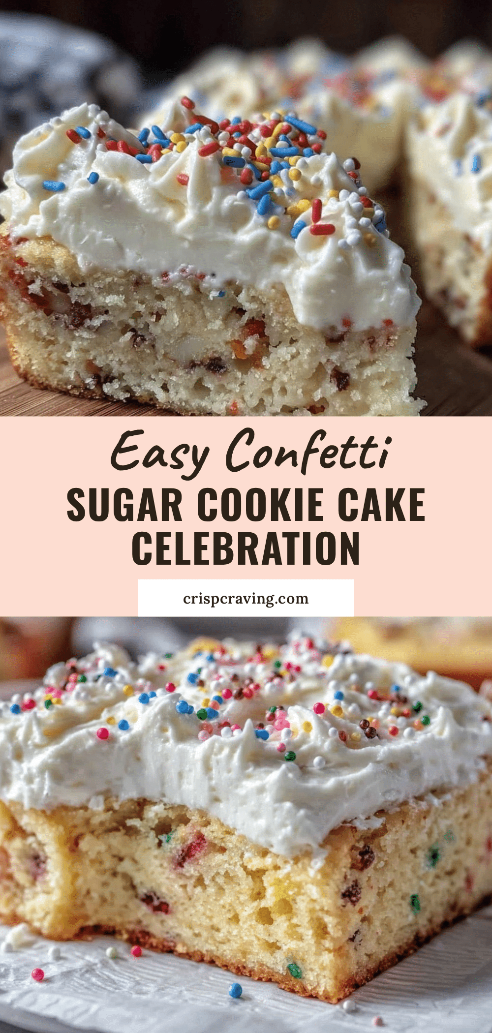 Easy Confetti Sugar Cookie Cake recipe
