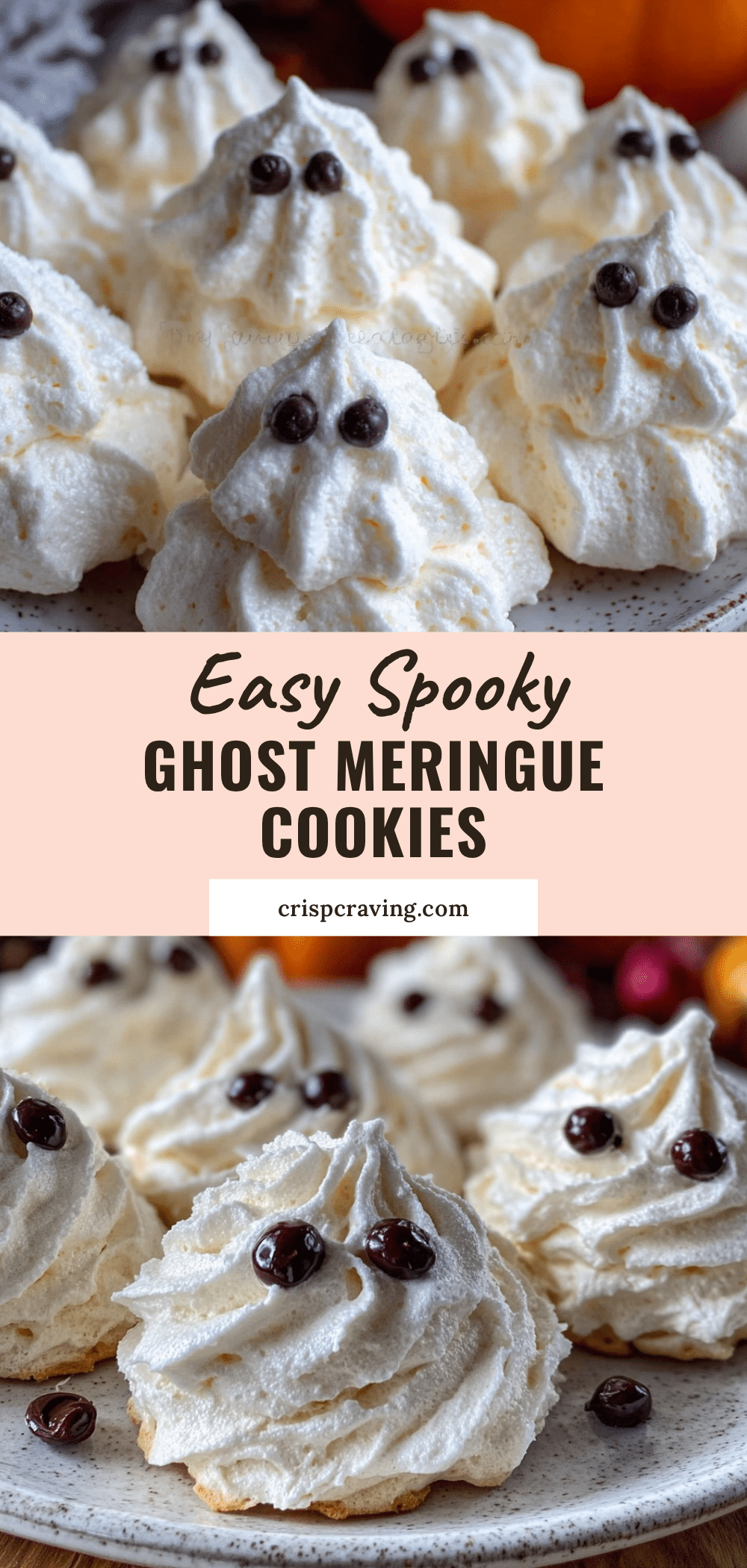 Easy Ghost Meringue Cookies recipe