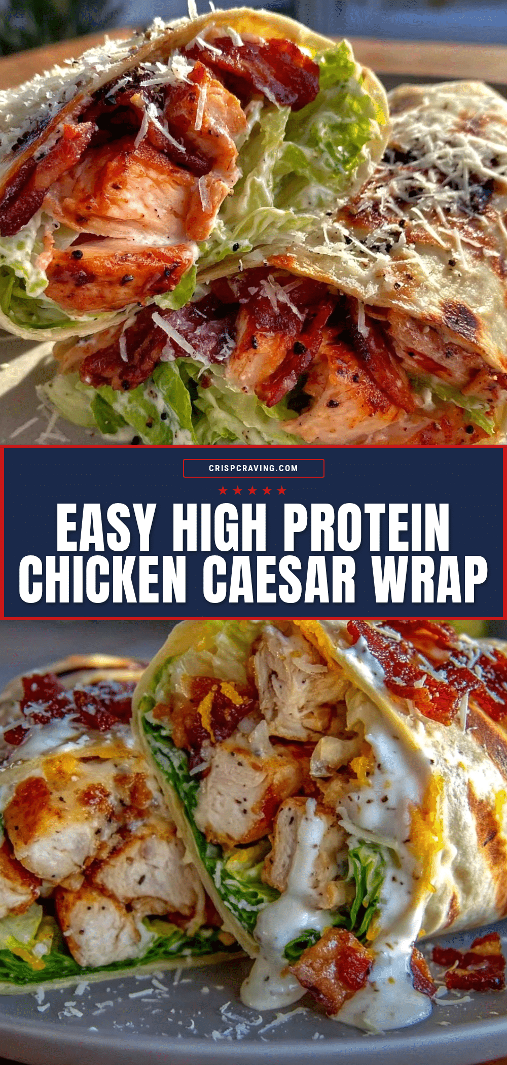 Easy High Protein Chicken Caesar Wrap recipe