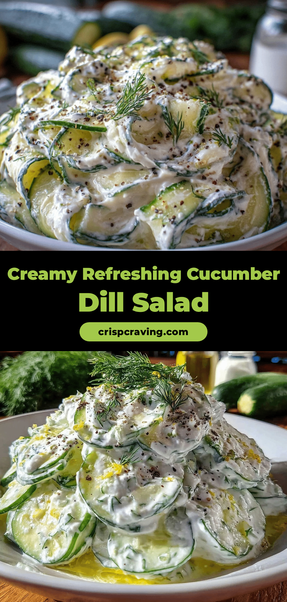fresh creamy cucumber salad recipe