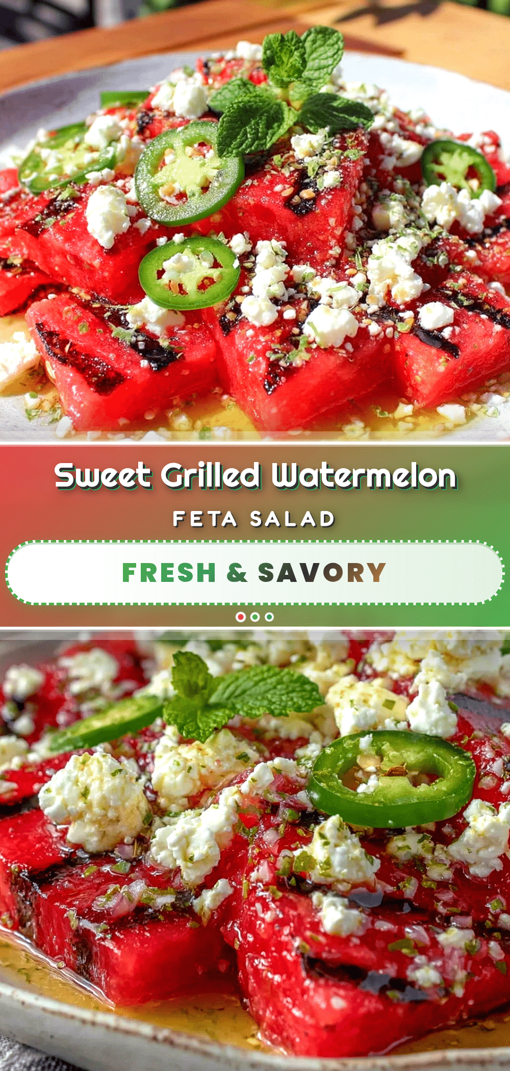 fresh grilled watermelon and feta salad recipe