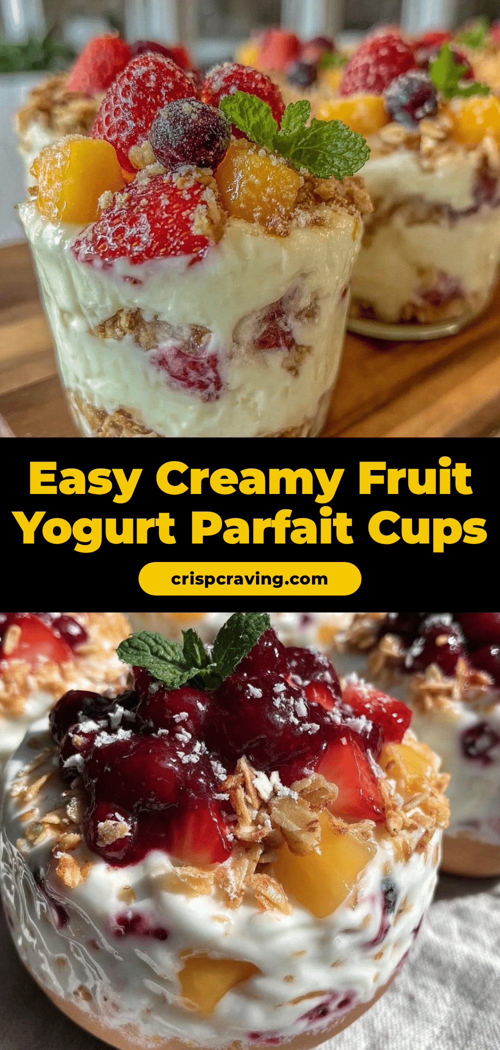 healthy fruit yogurt parfait cups for kids recipe