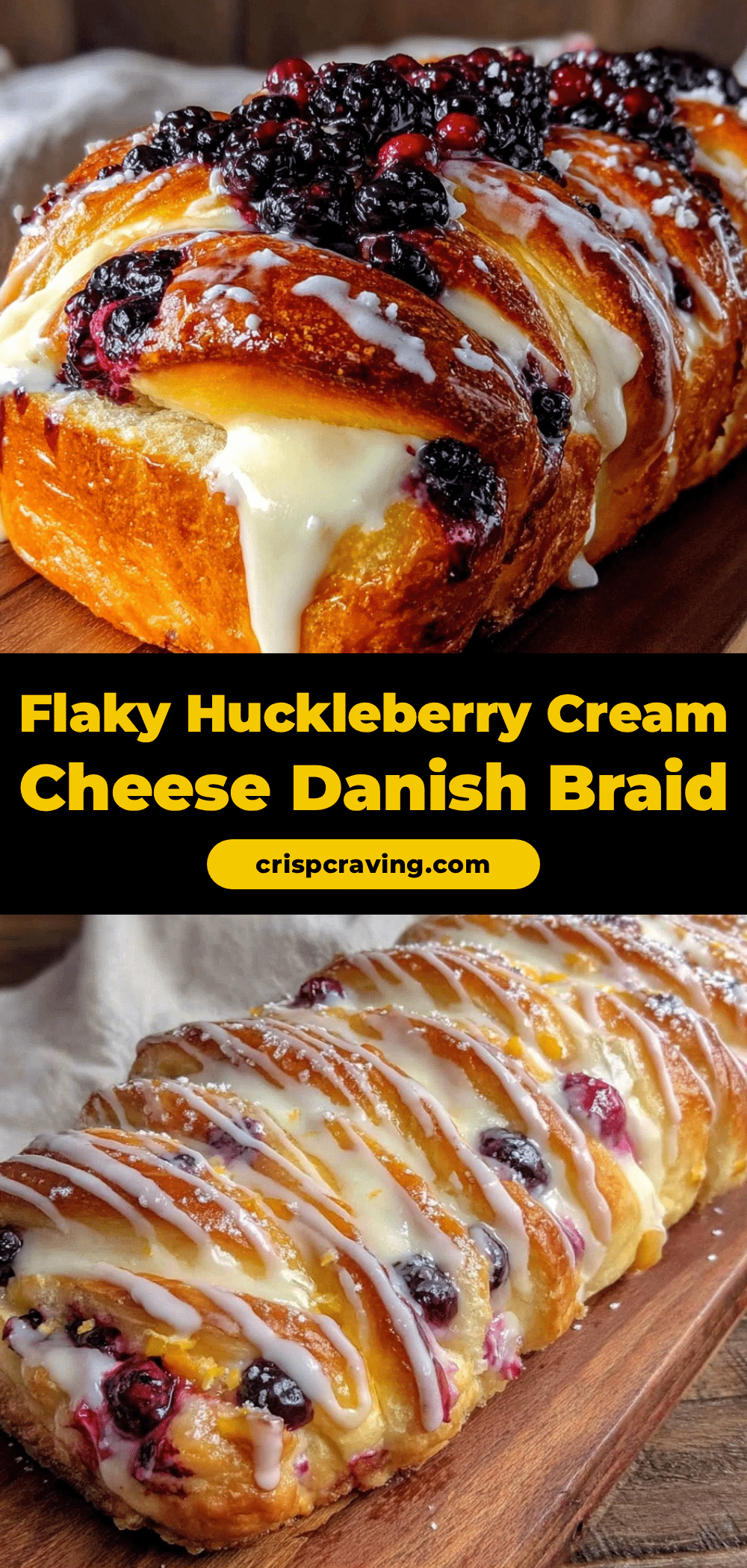 huckleberry cream cheese danish braid recipe