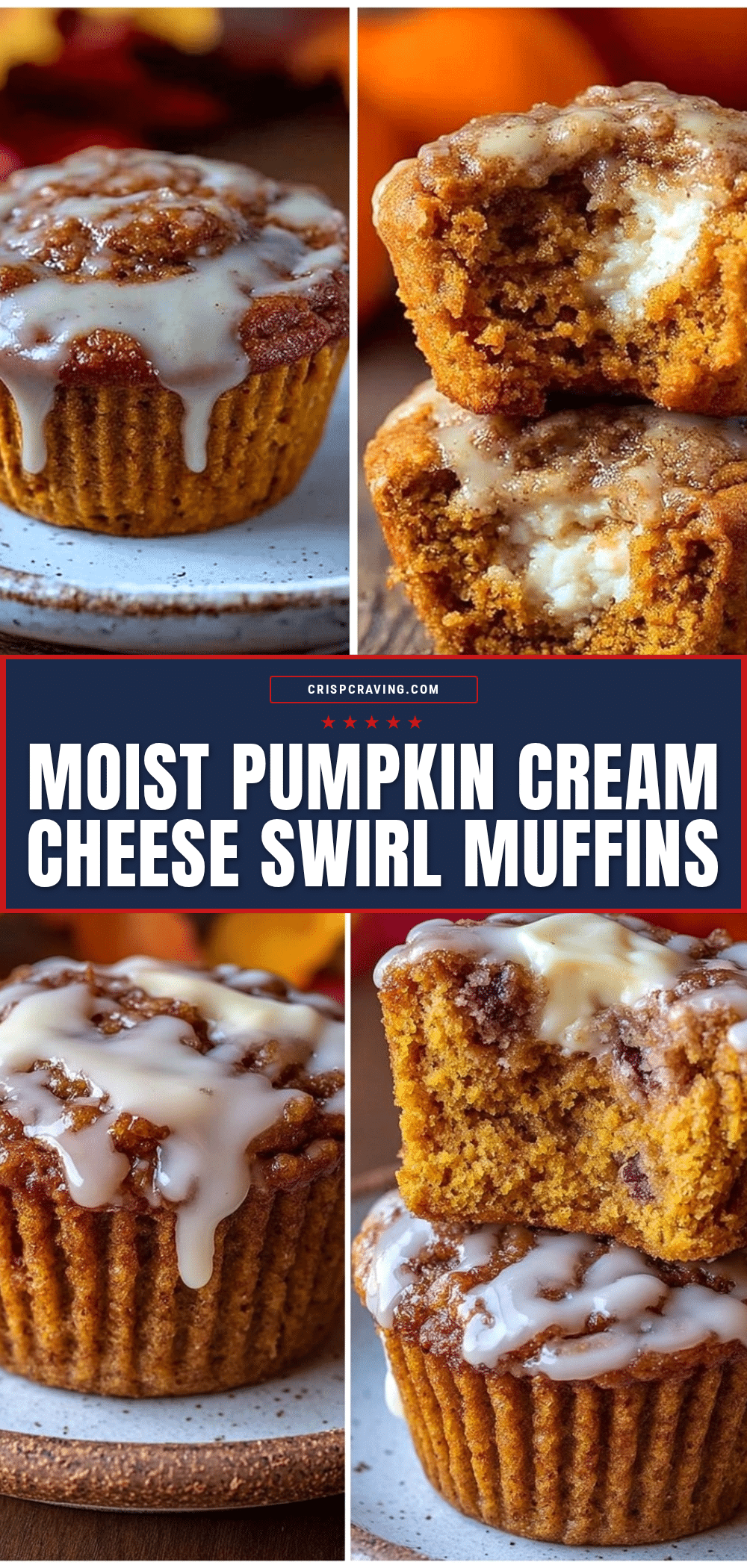 moist pumpkin cream cheese swirl muffins recipe