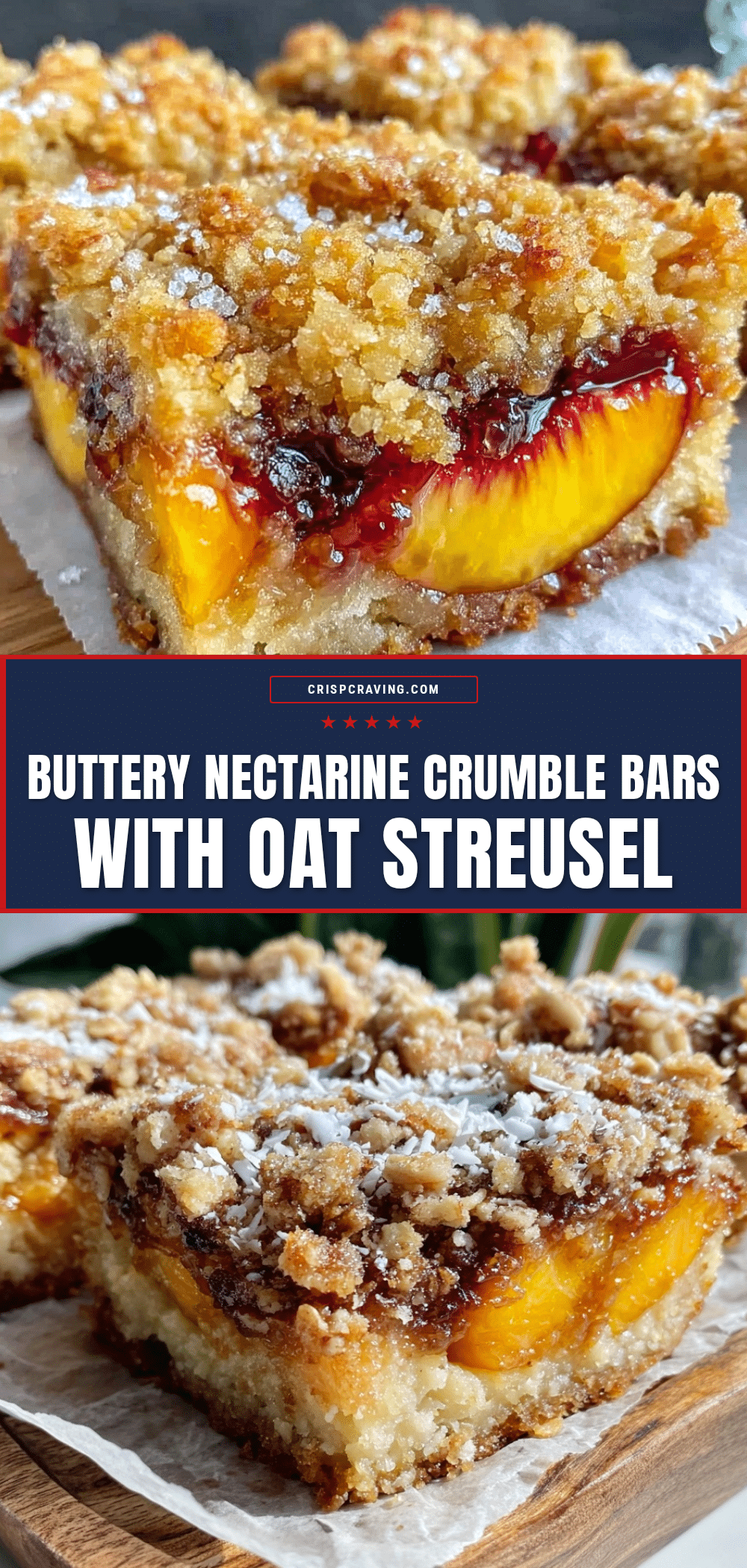 nectarine crumble bars recipe