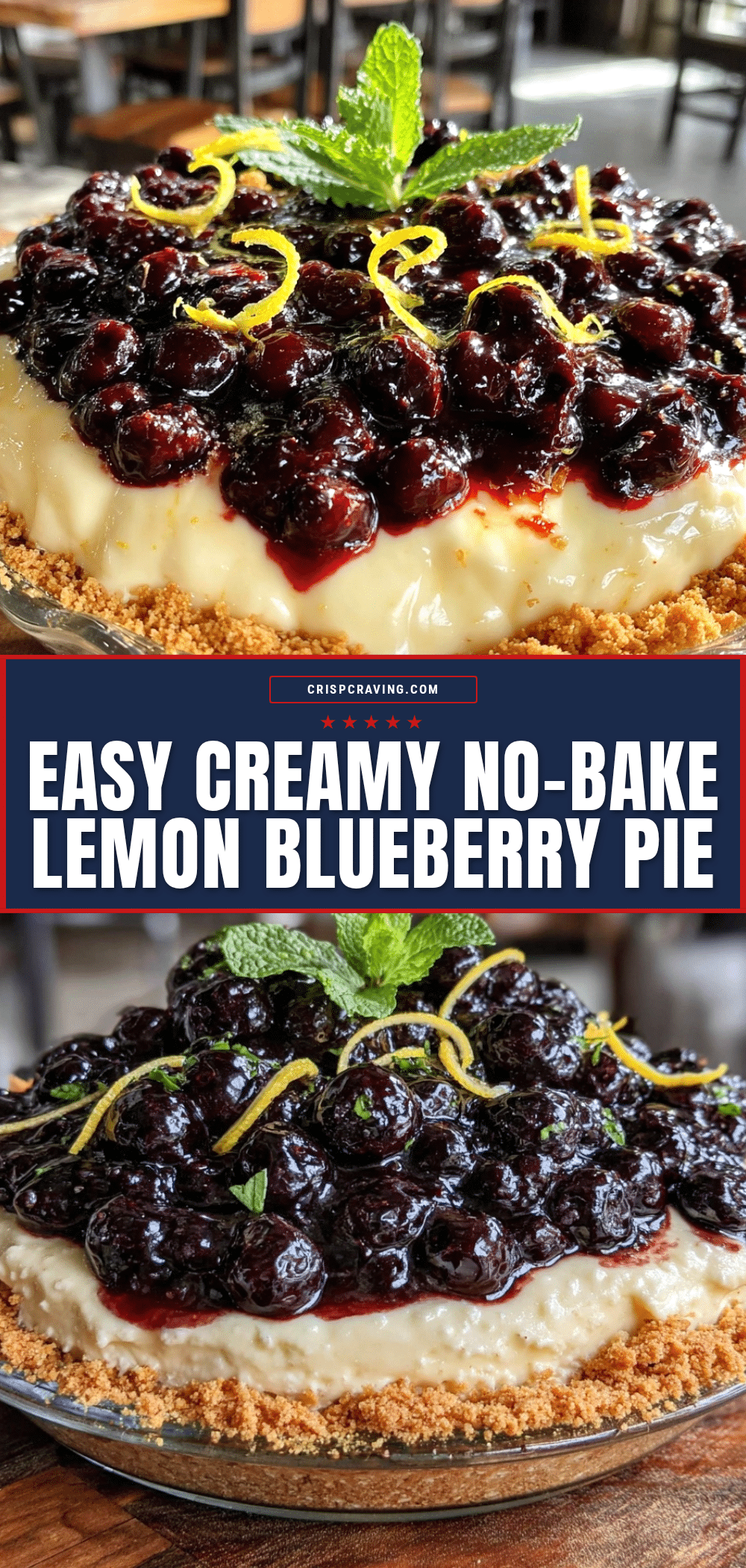 no bake lemon blueberry icebox pie recipe