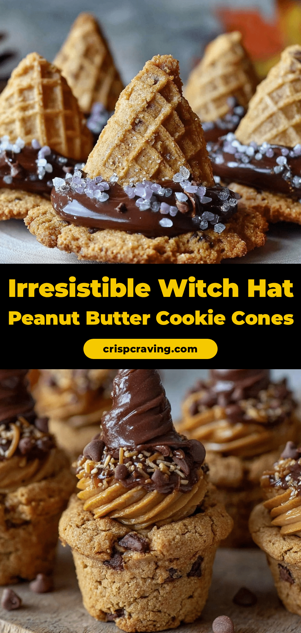 peanut butter chocolate chip cookie cones recipe