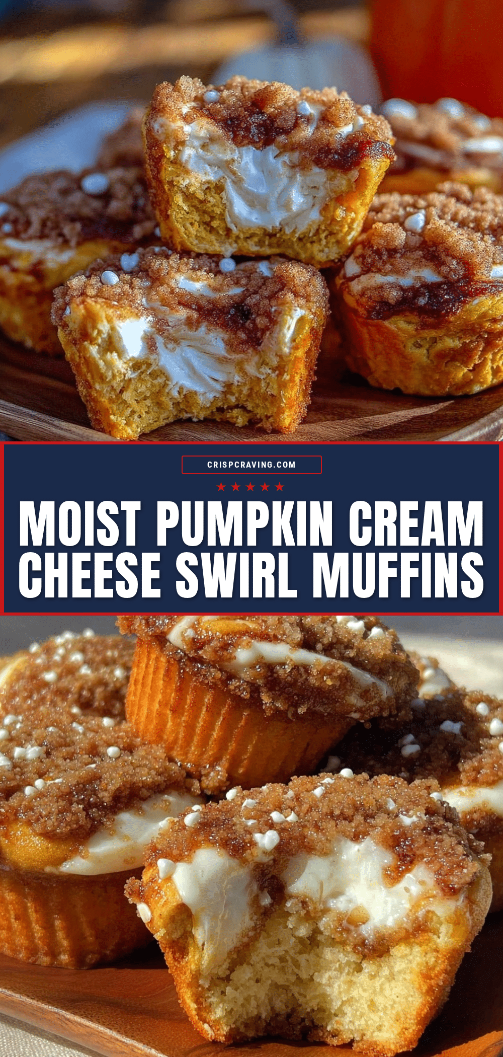 pumpkin cream cheese swirl muffins recipe