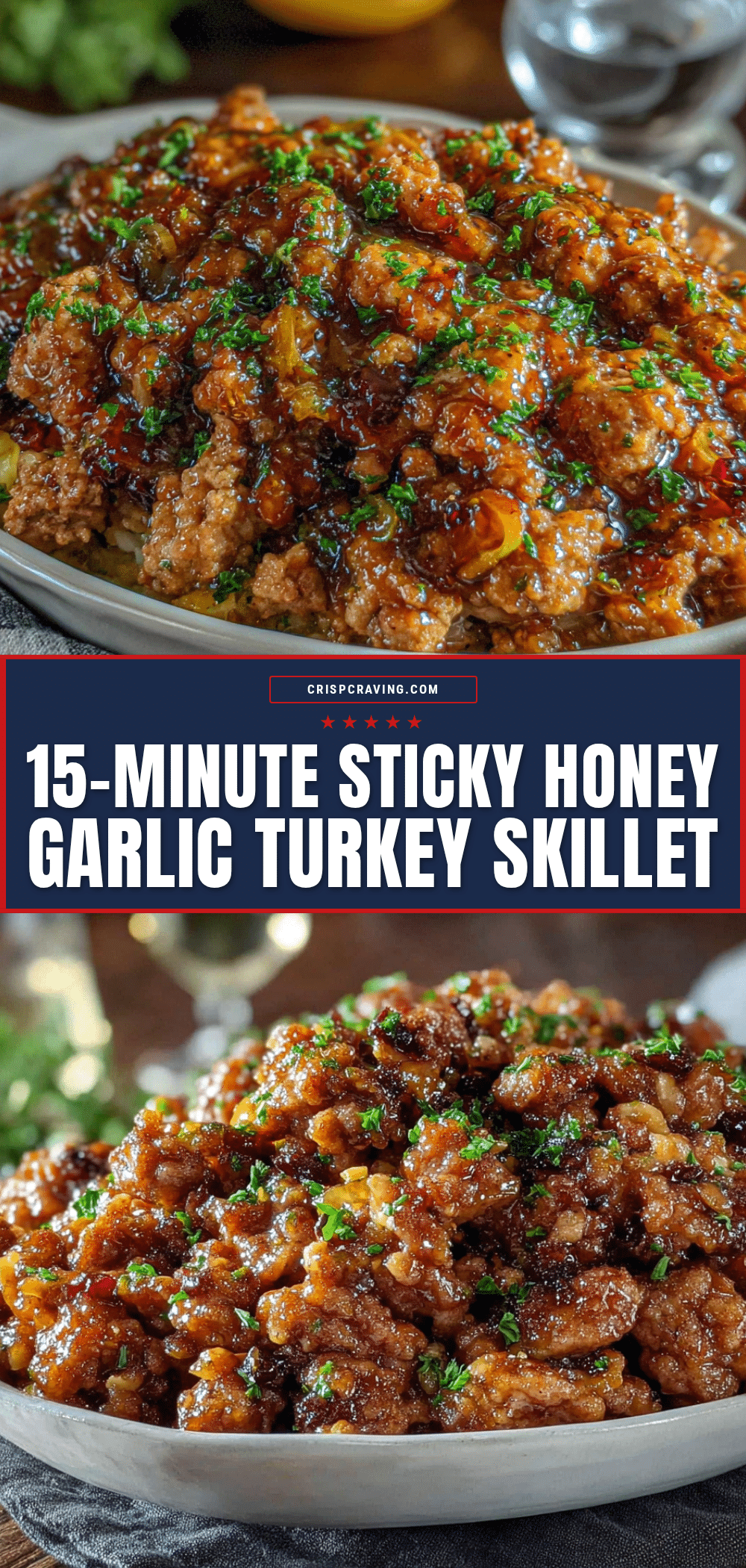 15-minute honey garlic ground turkey skillet recipe