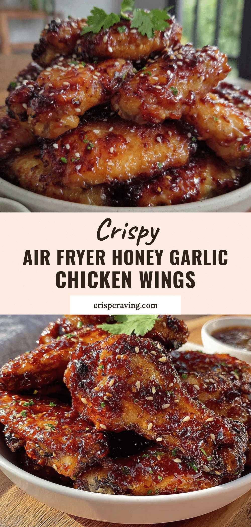air fryer honey garlic chicken wings recipe