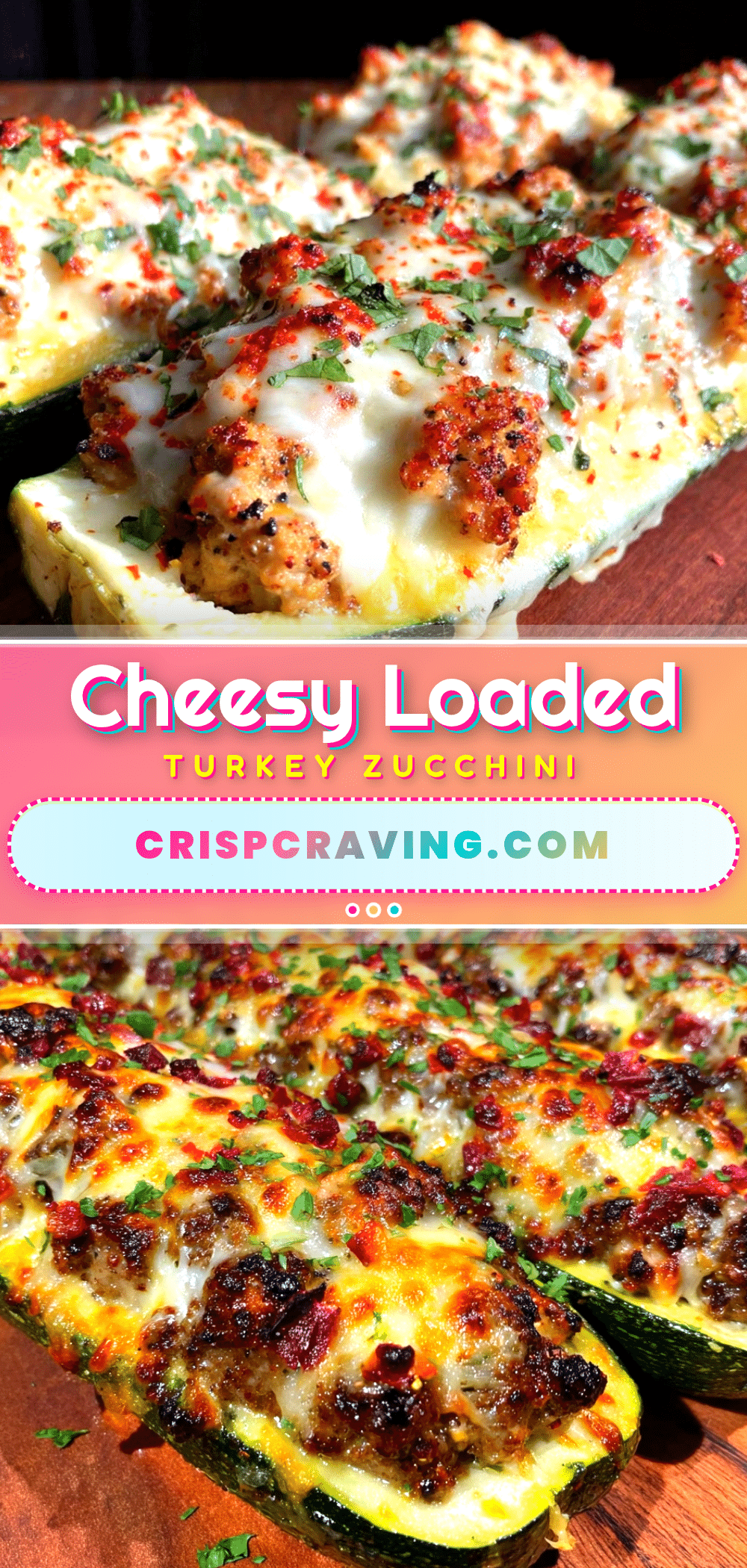 baked zucchini boats with ground turkey recipe