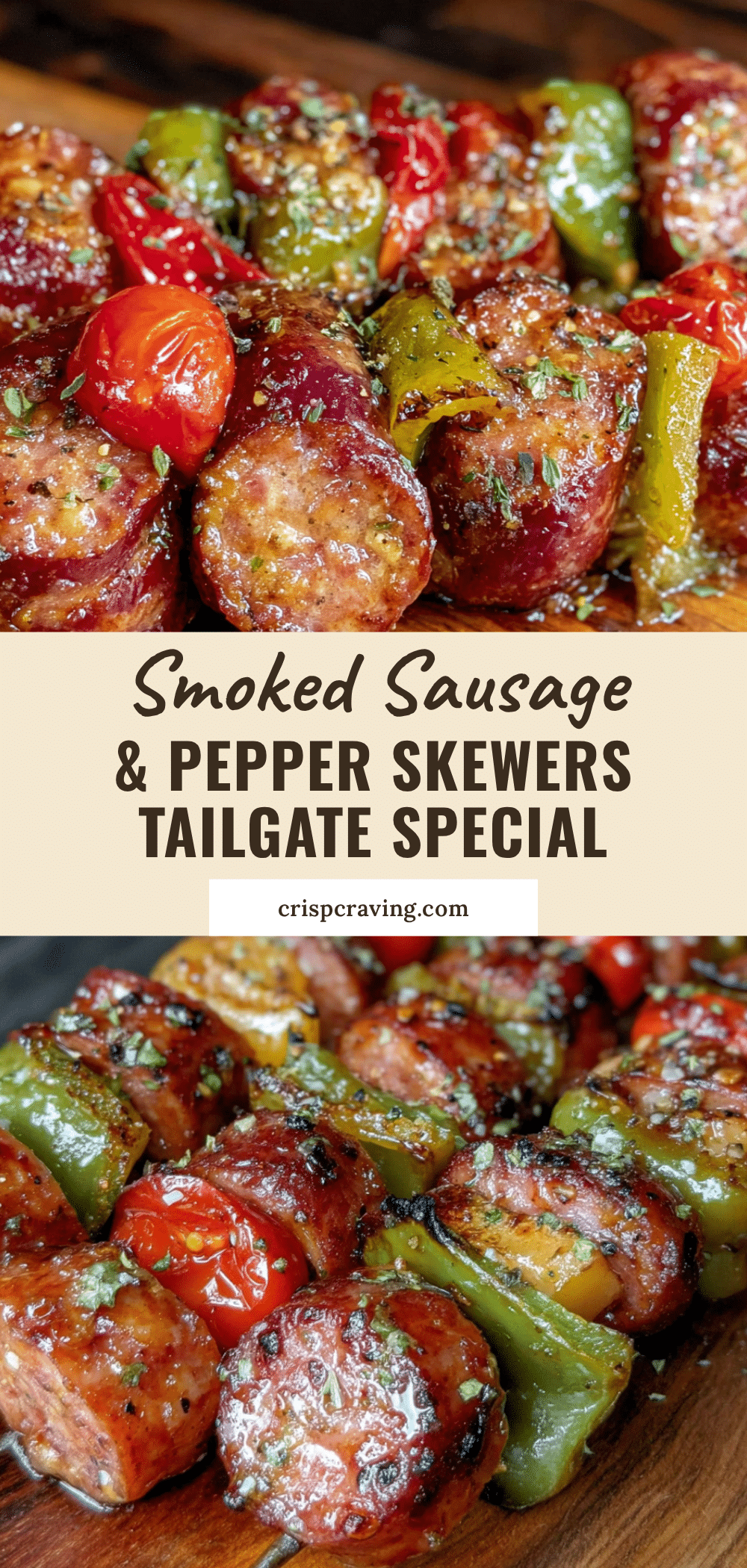best easy smoked sausage and pepper tailgate skewers recipe