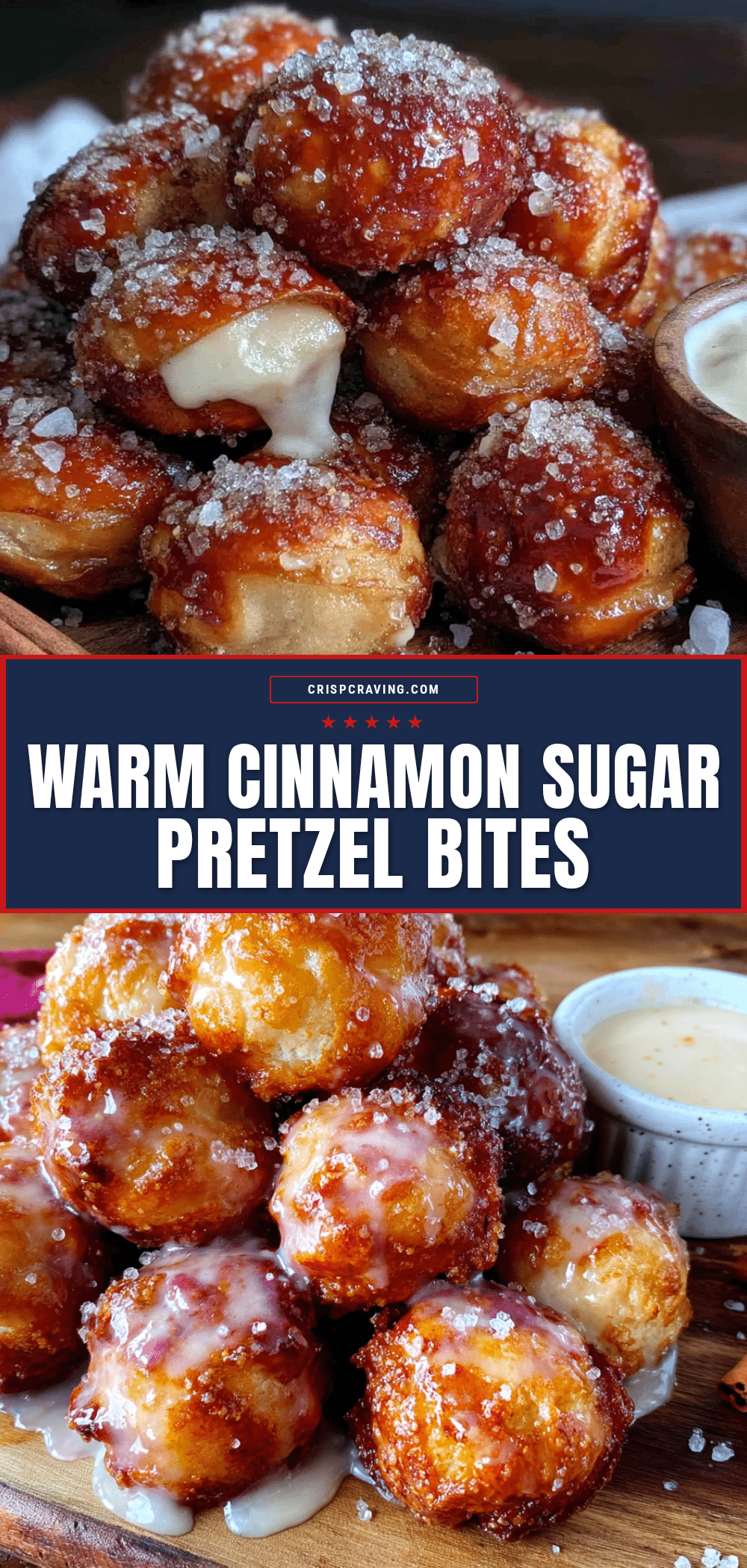 cinnamon sugar pretzel bites recipe